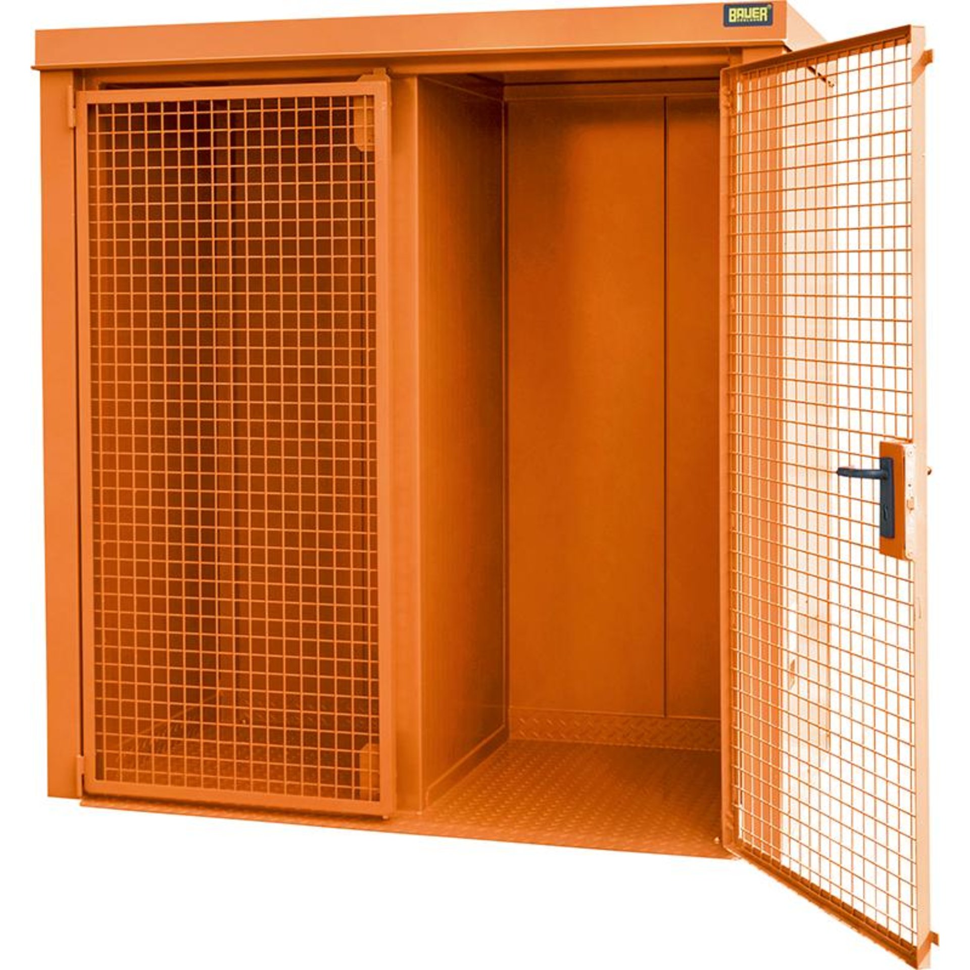 Gasflaschen-Container, mit feuerbeständiger Trennwand