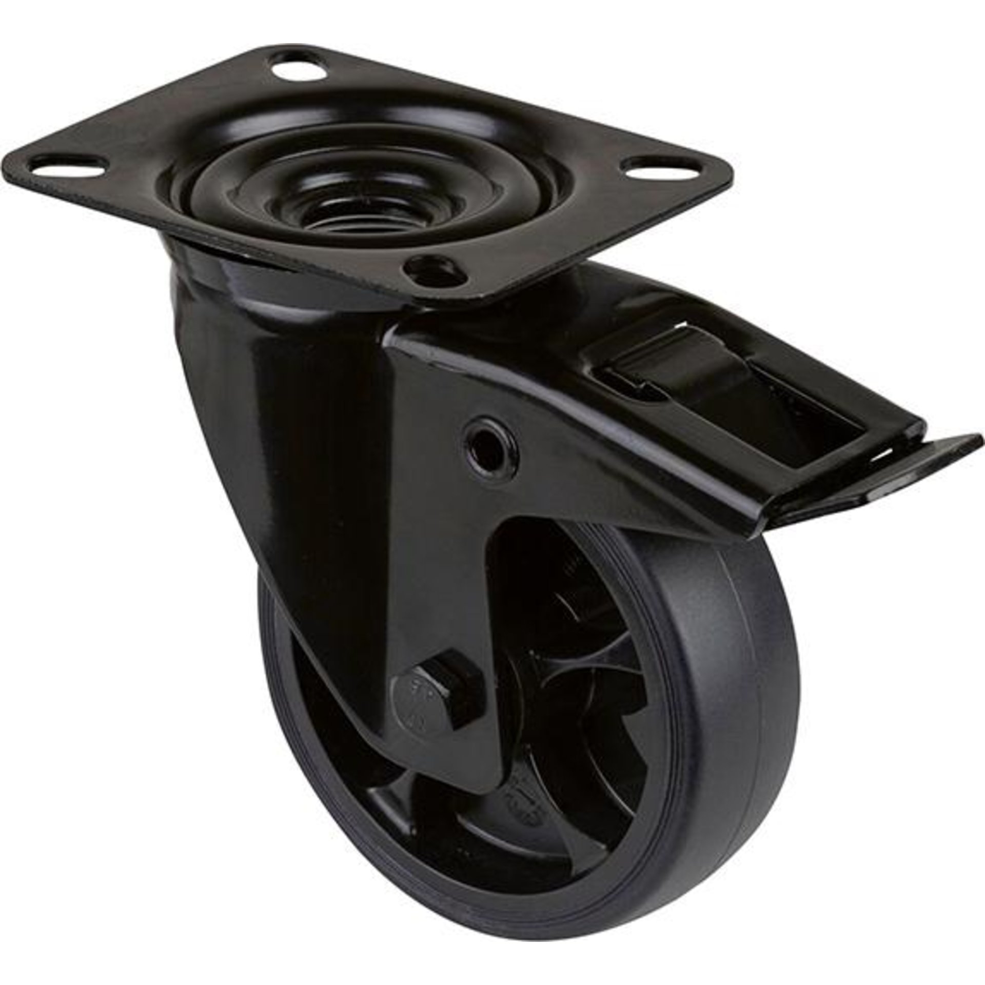 Lenkrolle L820.B44.101.06mit Platte,Ø 100 B 32mm,110kg TPR