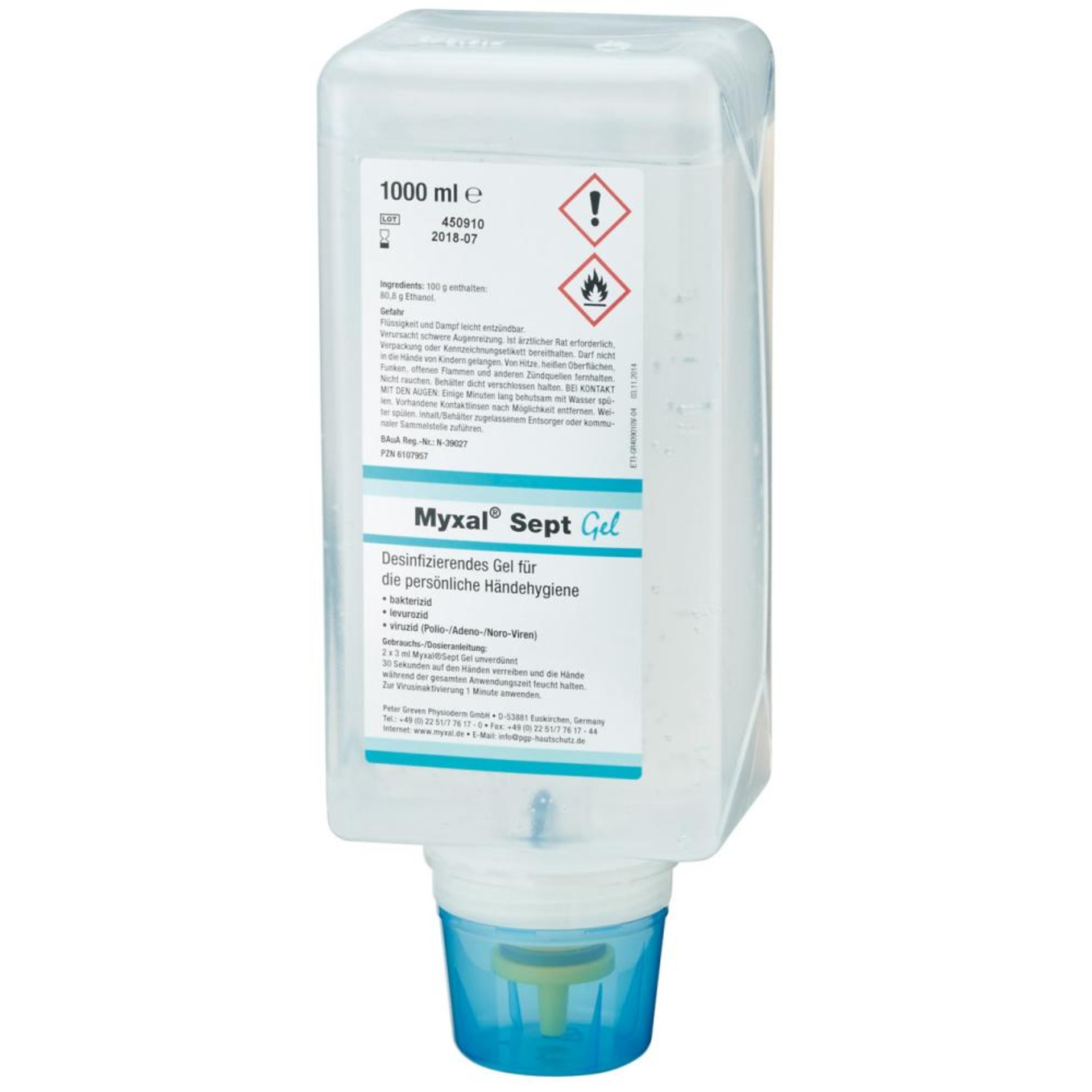 Händedesinfektion Myxal Sept Gel,1000 ml Variofl.Myxal