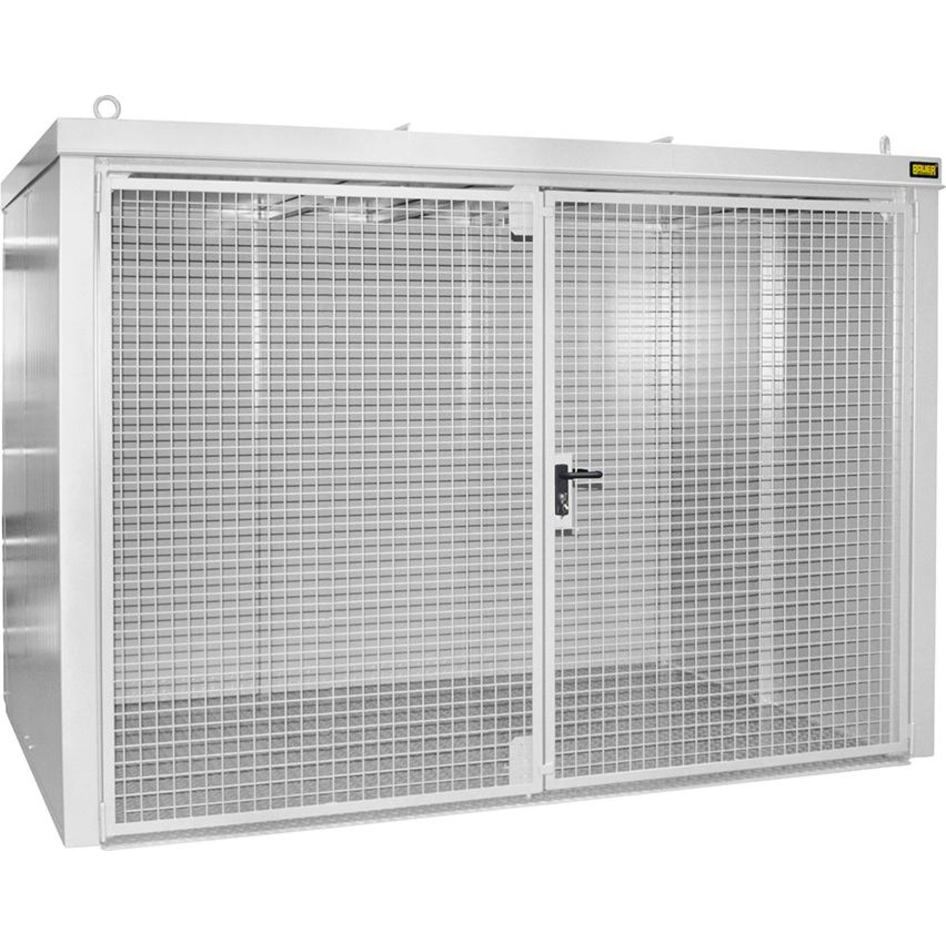 Gasflaschen-Container GFC-B M5, lackiert, Grauweiß
