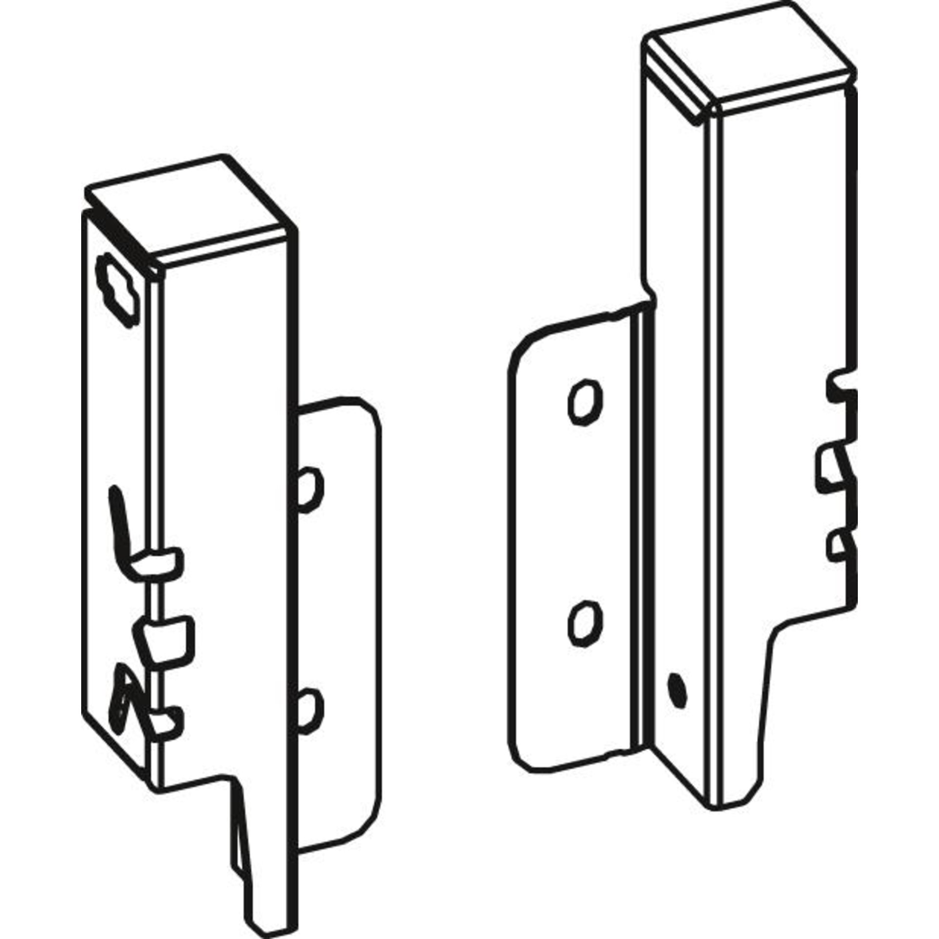 ArciTech Set Rückwandverbinder, Höhe 126 mm
