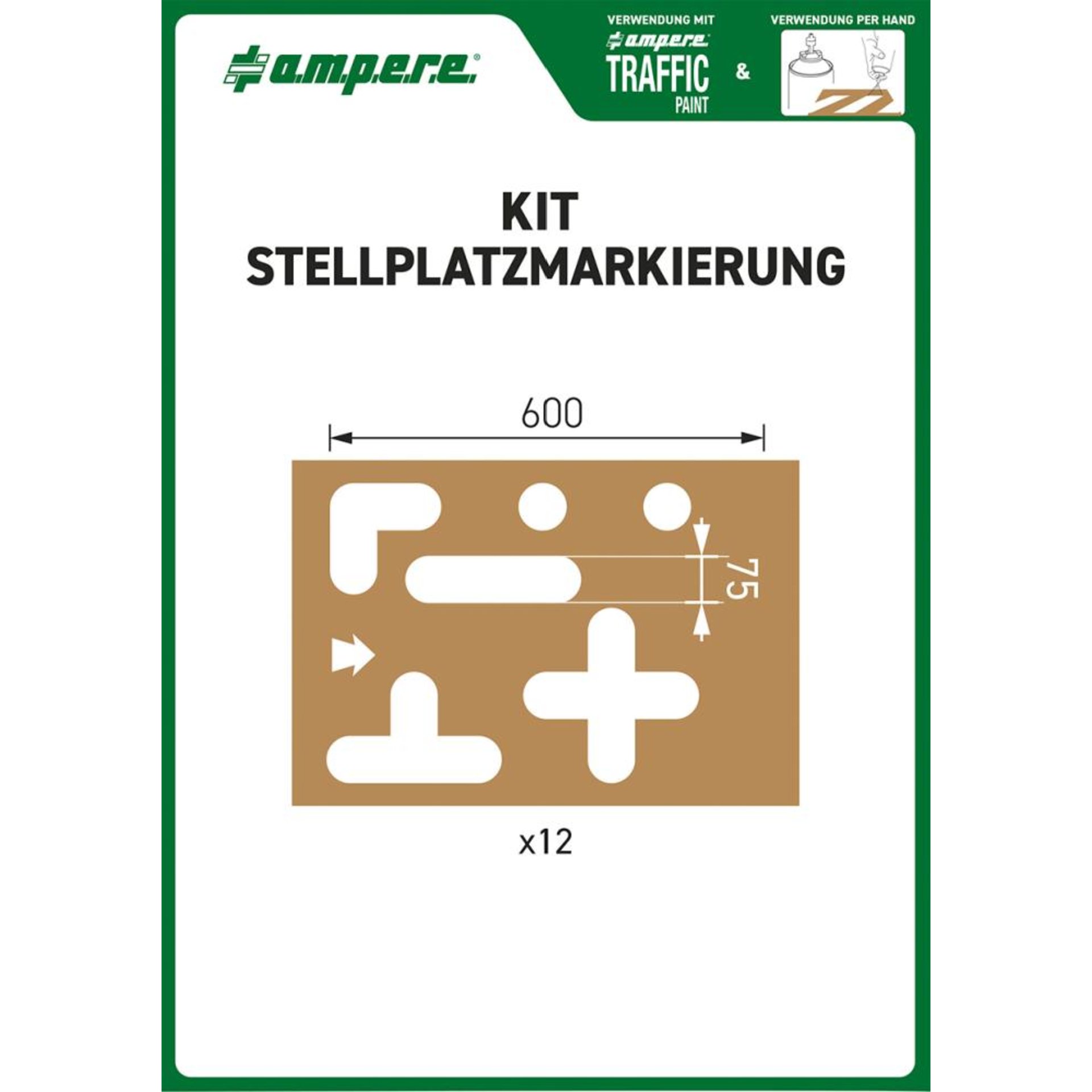 Schablonenset Schablonen KIT Stellplatzmarkierung
