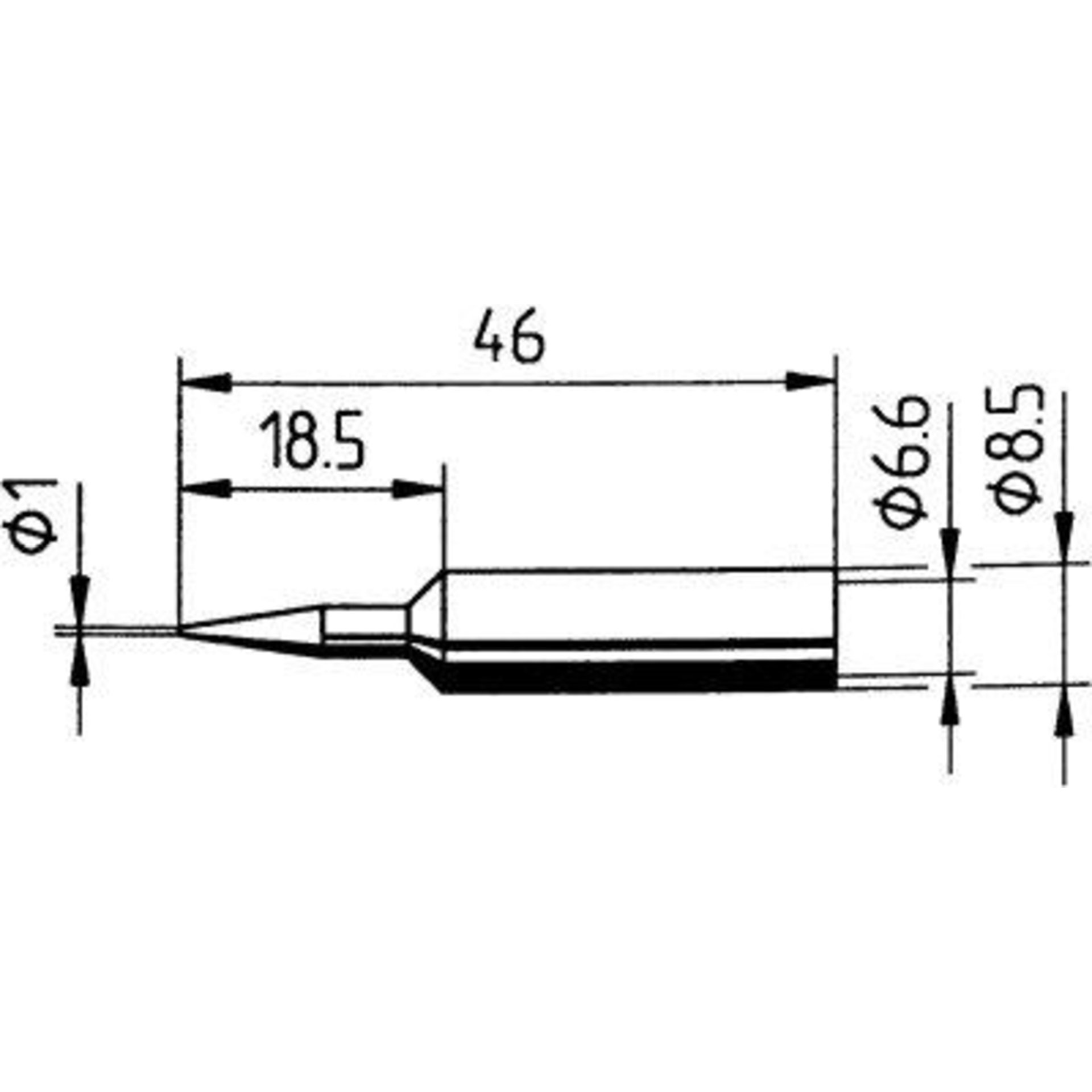Lötspitze ERSADUR Nr. 8321,0 mm spitz, verlängert Ersa