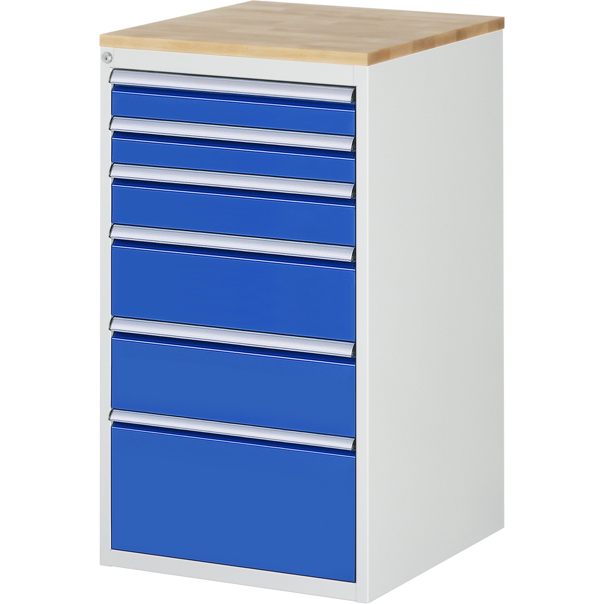 Schubladenschrank L7.7, B580xT650xH1035mm, B-Top-25mm, 6xSchublade-TA