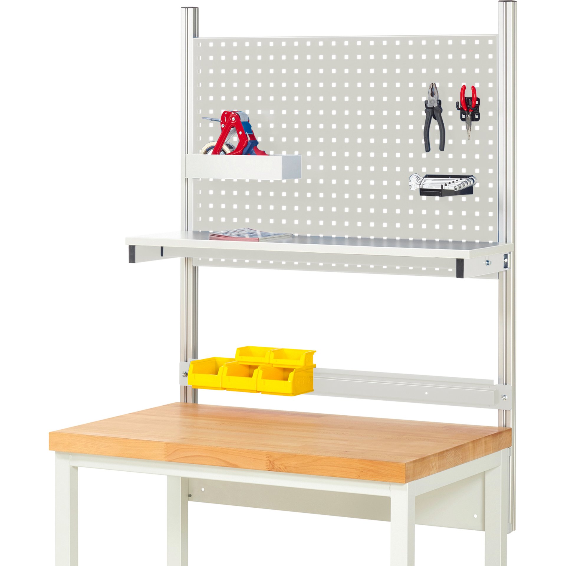 System-Aufbau - Komplettset 01, für Produktbreite 1000 mm, RAL7035/RAL7035