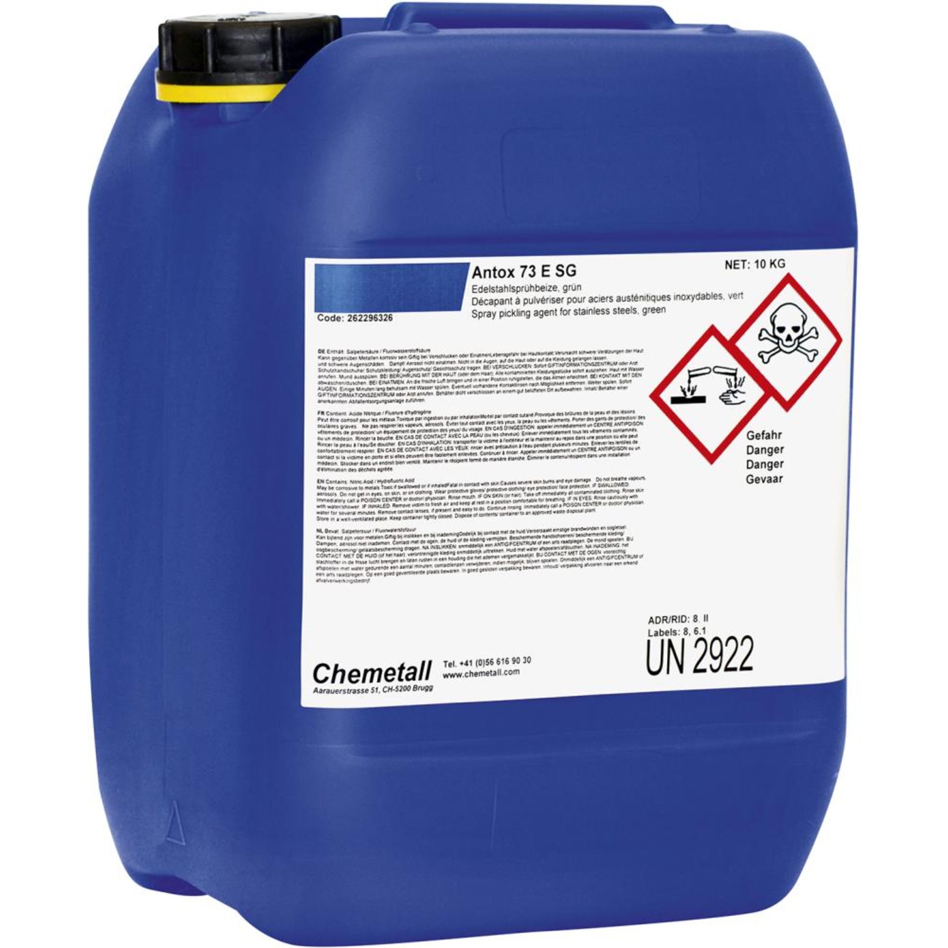 Edelstahlsprühbeize 73 E SG 10 kg Antox