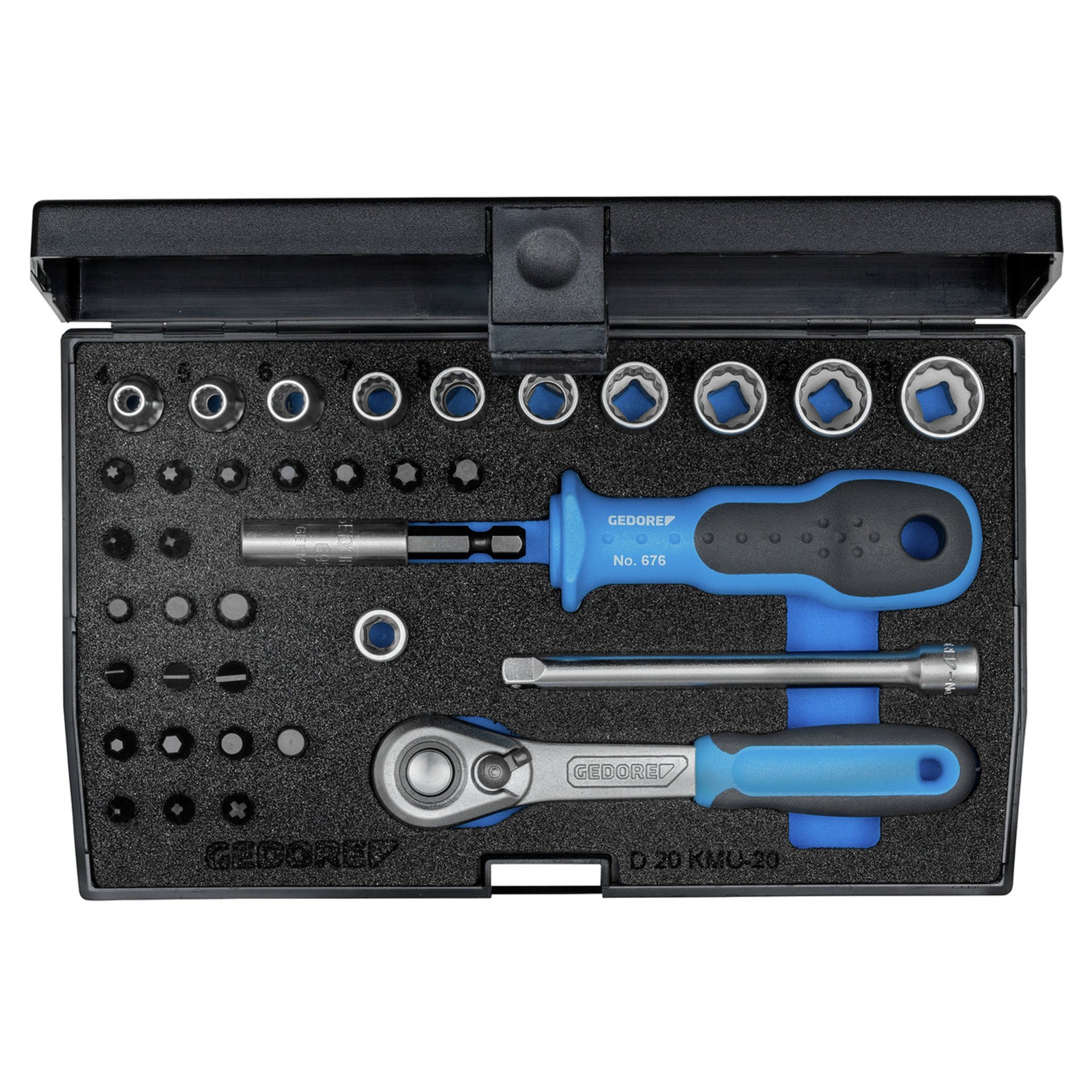 D 20 KMU-20 Steckschlüssel-Satz 1/4" 37-teilig UD-IN-IS-PH-PZ-TX
