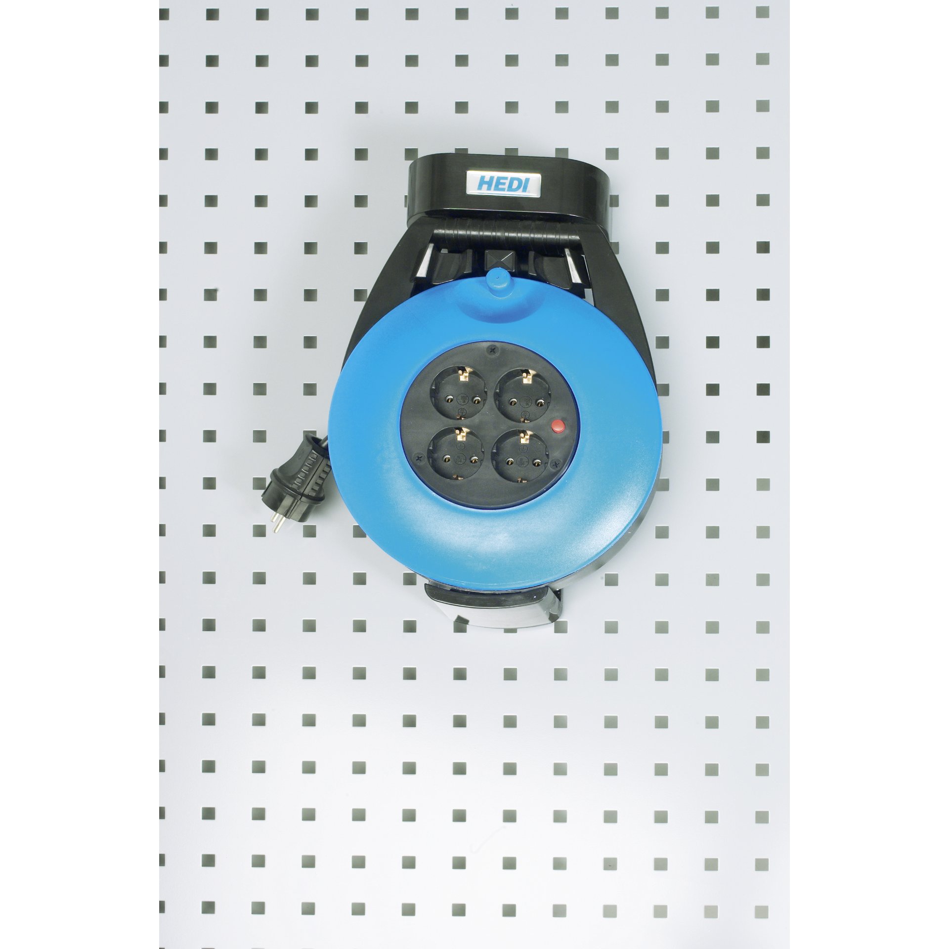 Kabelbox für Lochplatte, 4Dosen,10mKabelmitStecker