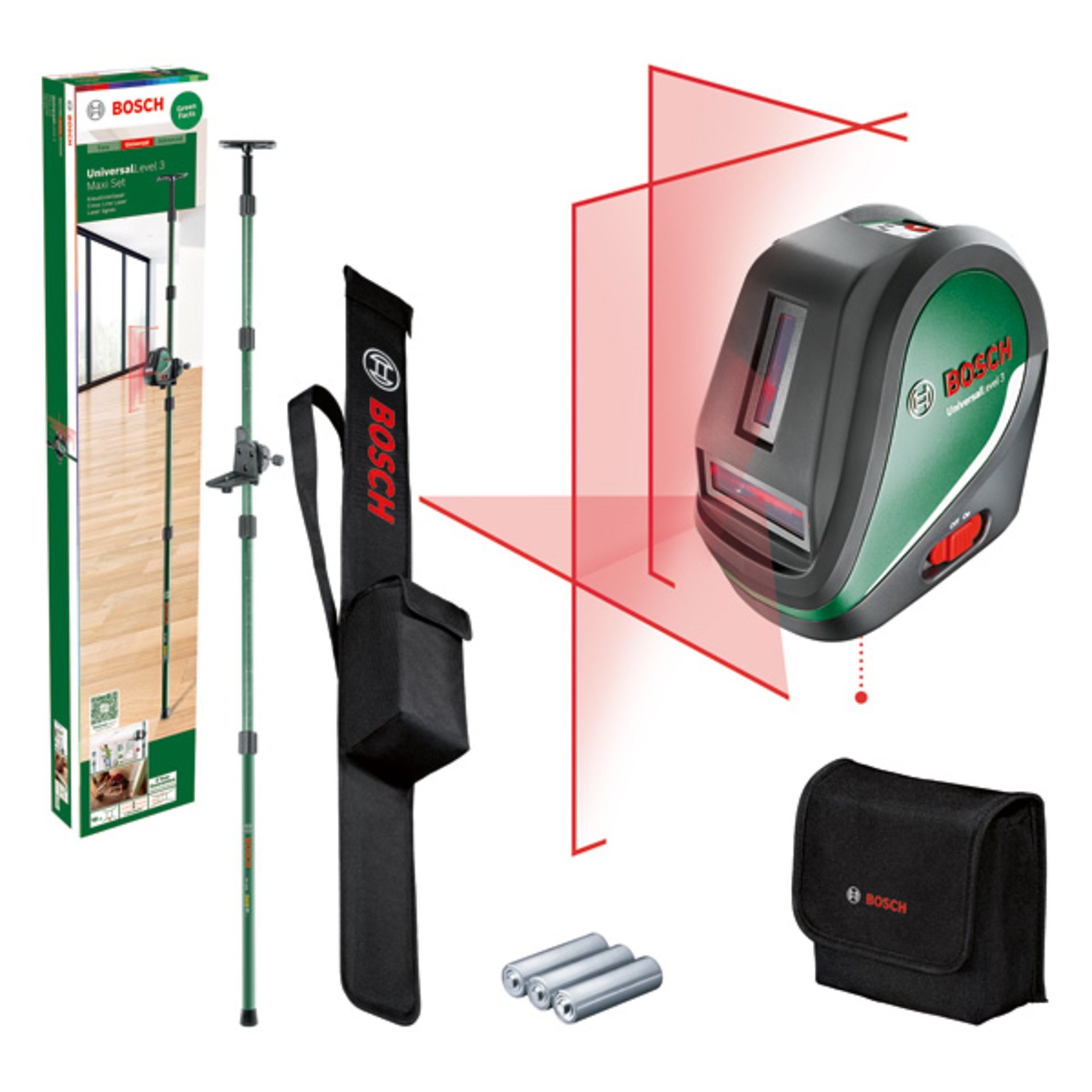 Kreuzlinien-Laser UniversalLevel 3 Maxi-Set