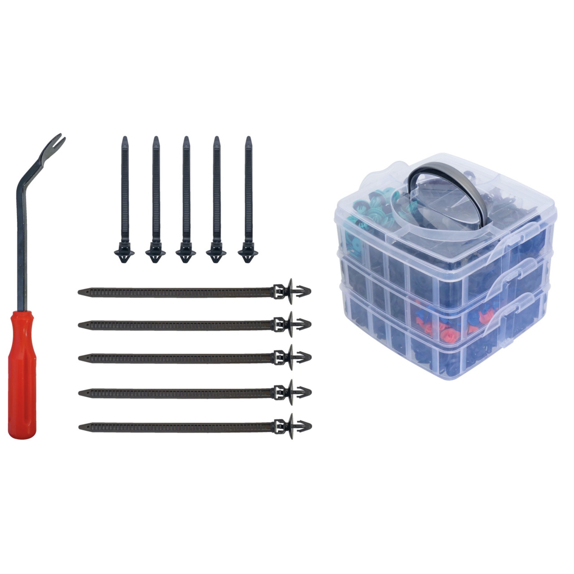 R19002676 Befestigungsclip-Set mit Demontagehebel, 676-teilig