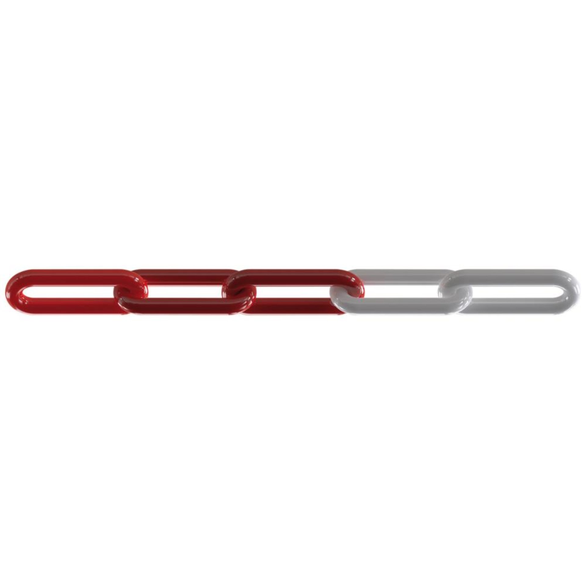 Kunststoffkette PE L25 m rot/weiß