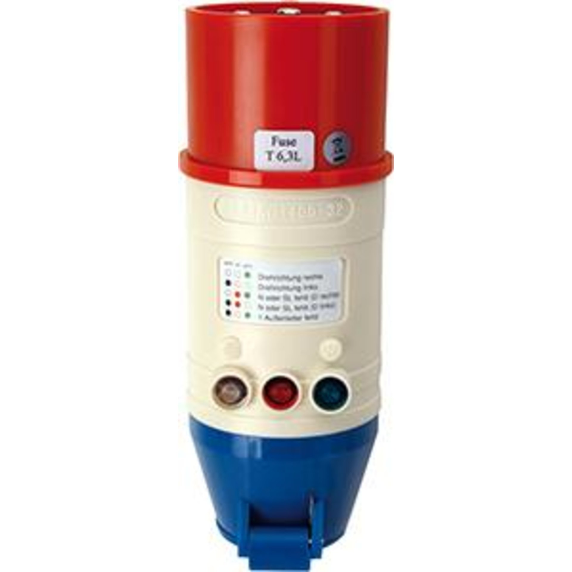 CEE-Adapter mit Drehfeldrichtungsanzeige