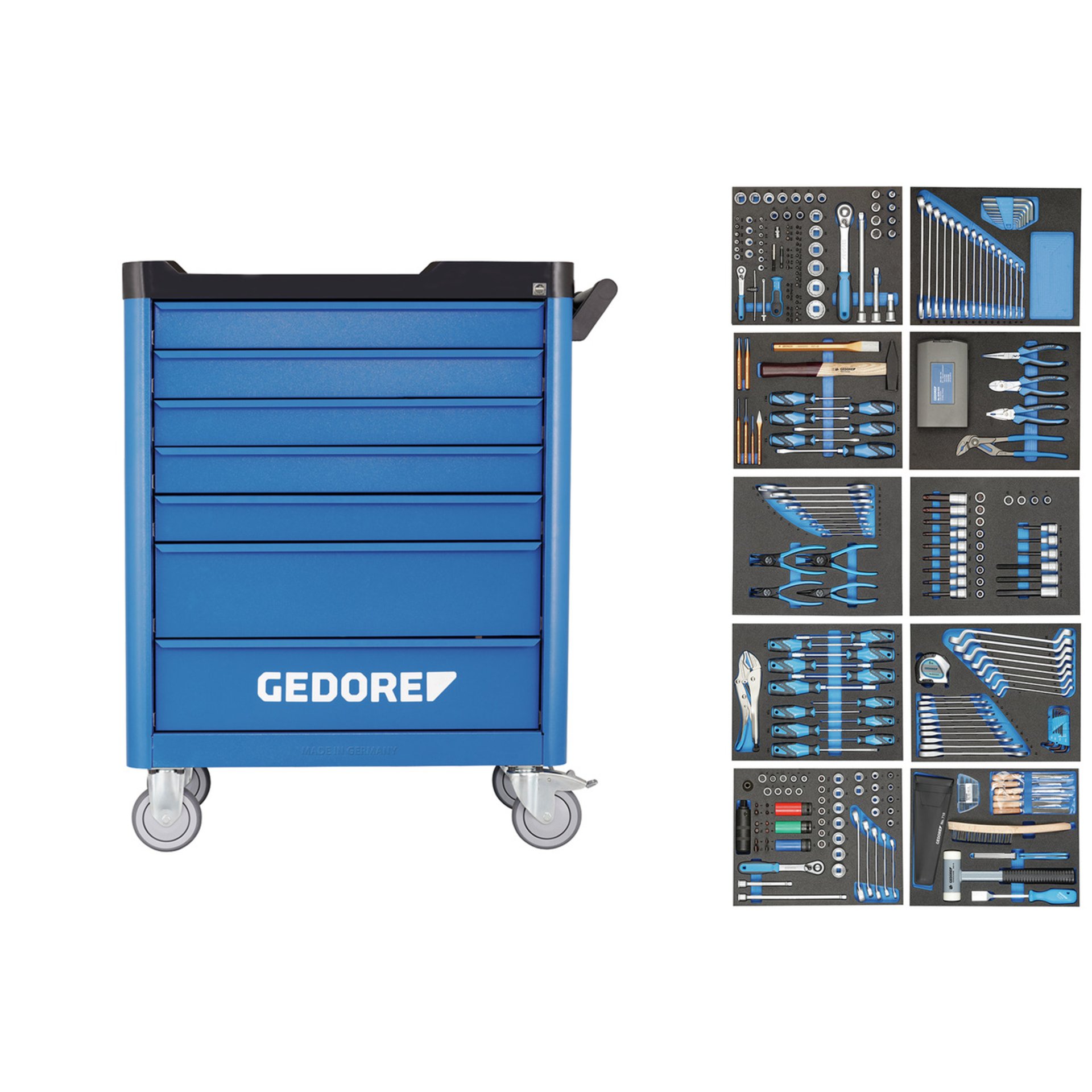 WSL-L-TS-308 Werkzeugwagen workster smartline mit 308-teiligen Werkzeugsortiment