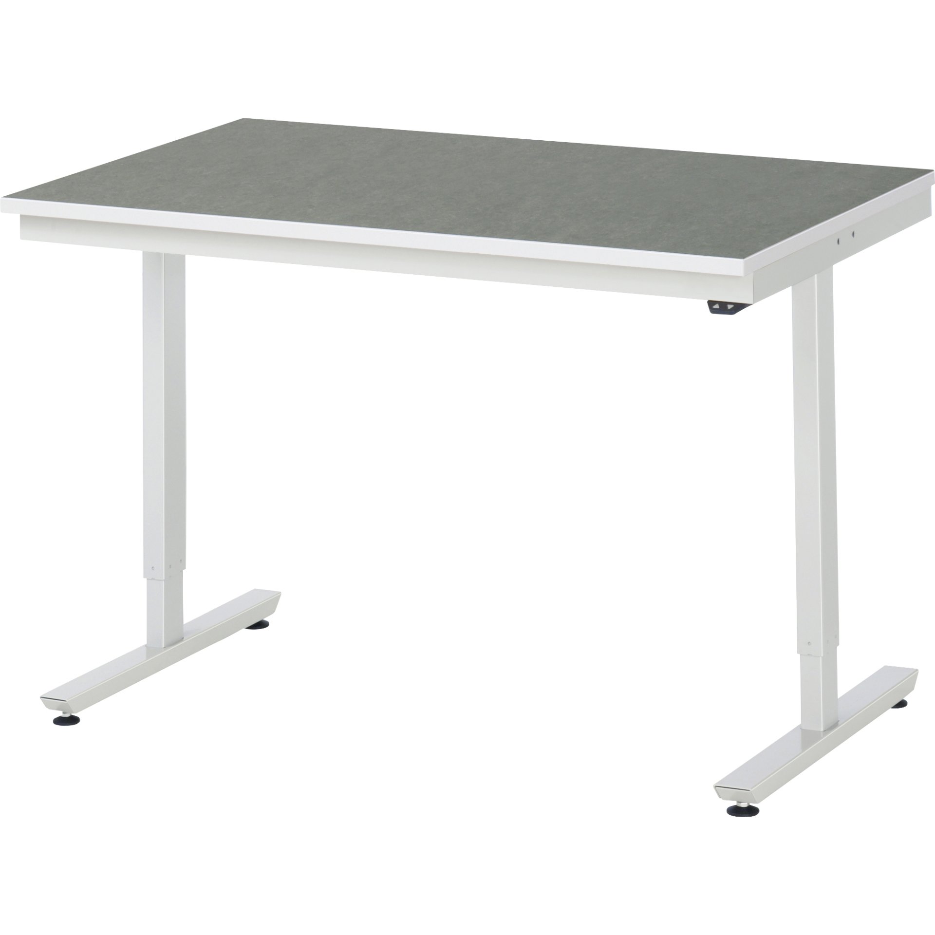 Arbeitstisch elektrisch höhenverstellbar, B1250xT800xH720-1120mm, L-Platte-25 mm