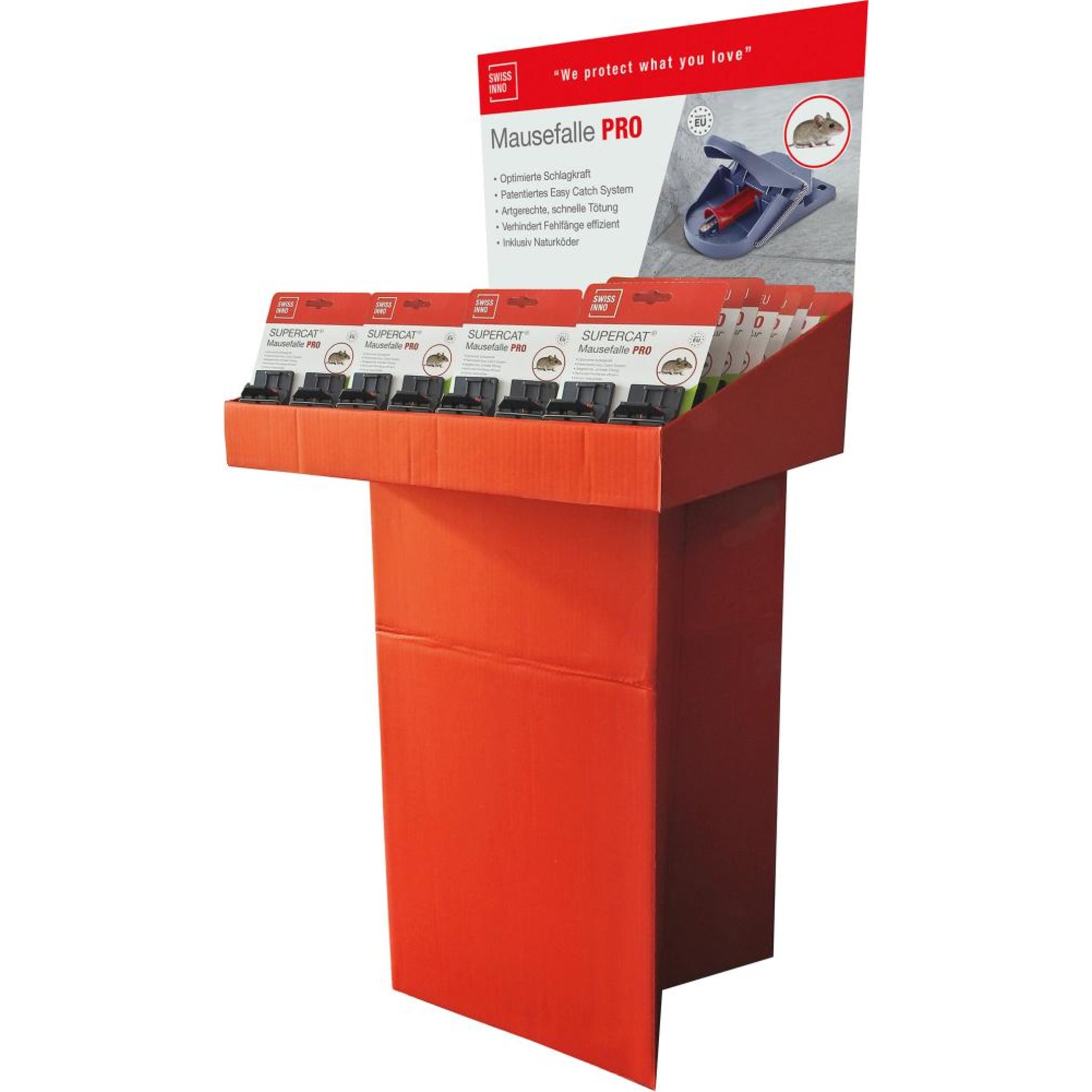 Mausefalle SuperCat Pro 2er Set inkl. Köder Display, Inhalt 40 Stück