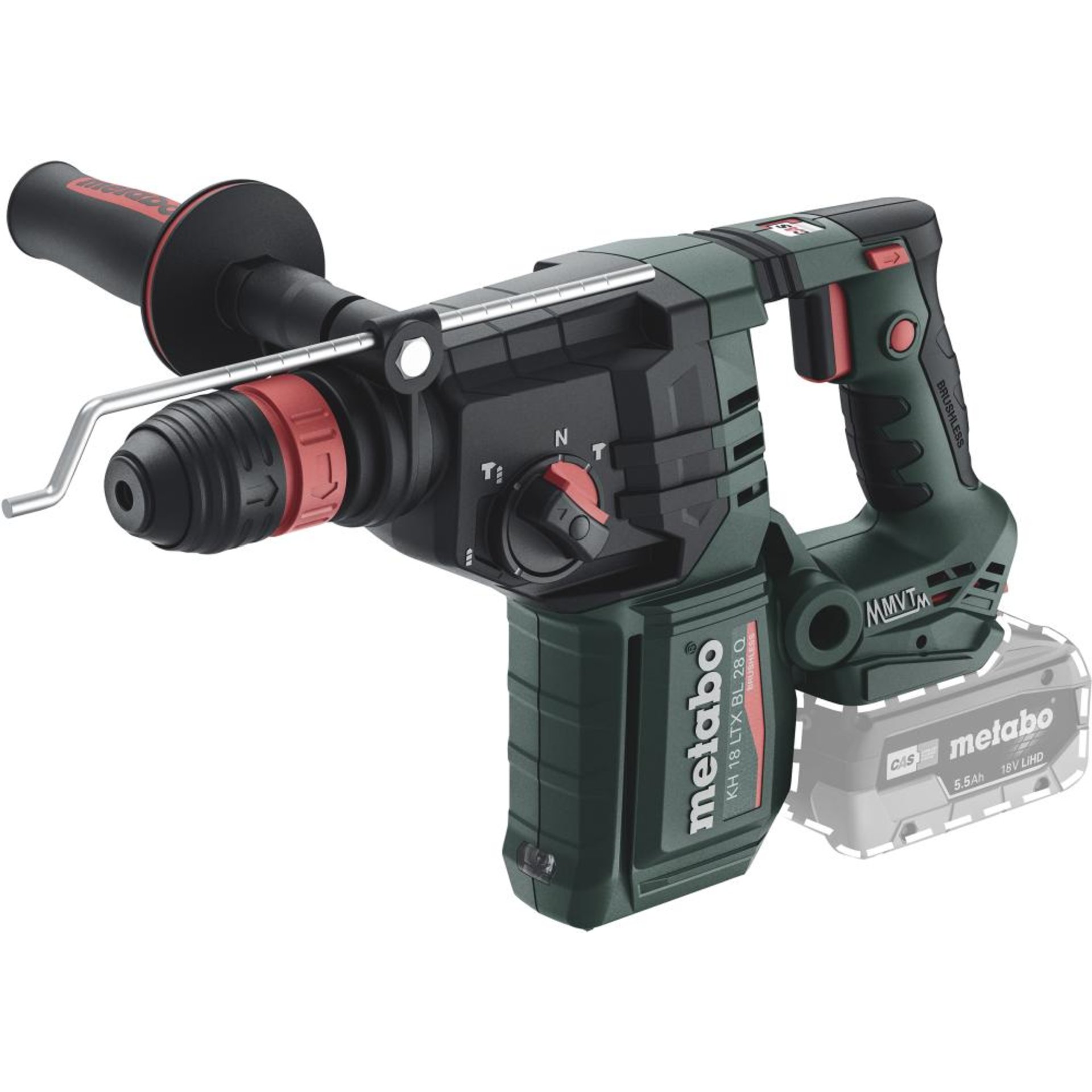 Akku-Kombihammer solo KH 18 LTX BL 28 Q Metabo ohne Akku ohne Ladegerät metaBOX
