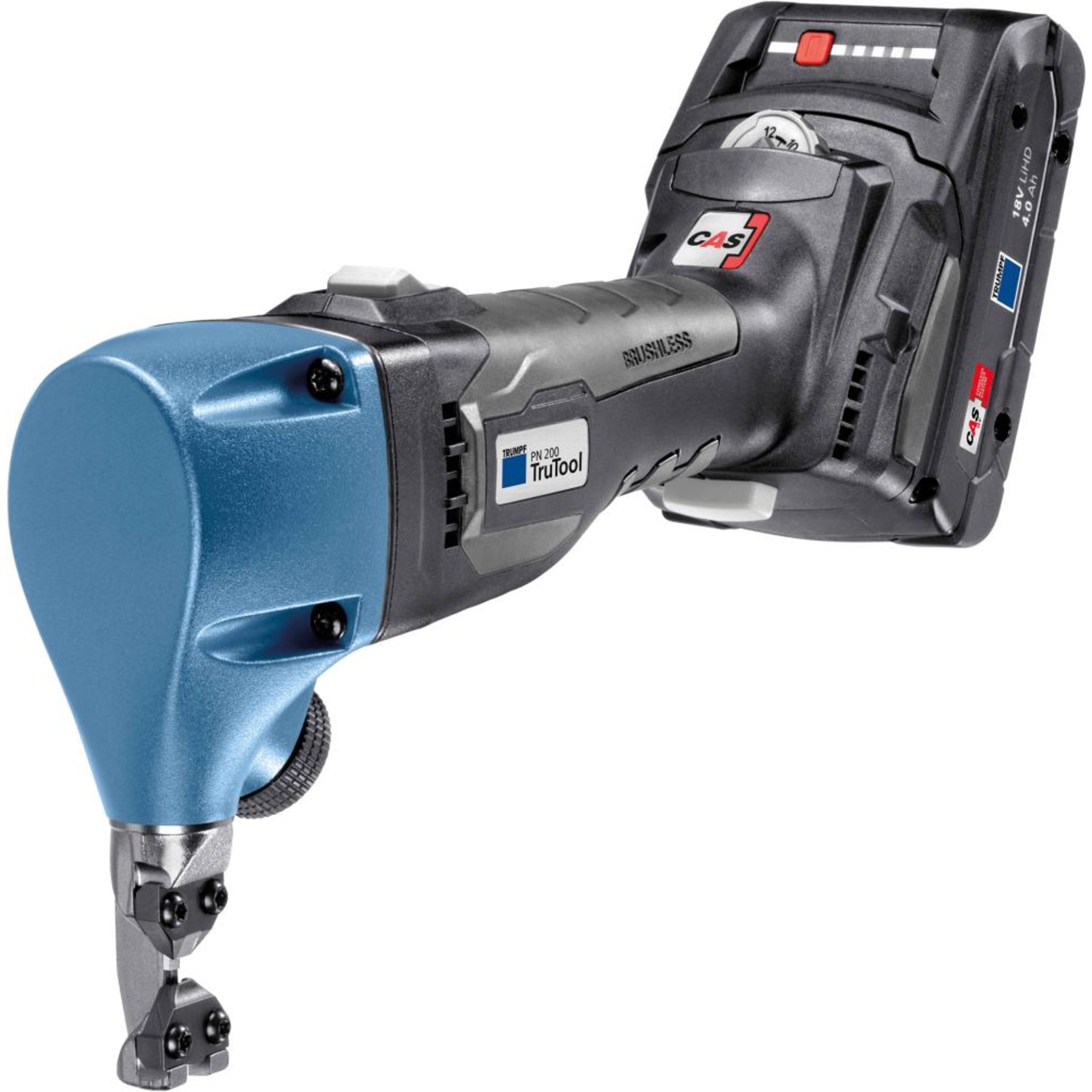 Akku Profilnibbler TruTool PN 200 Trumpf 2x18,0V 4,0 Ah Ladegerät Trumpf-Box