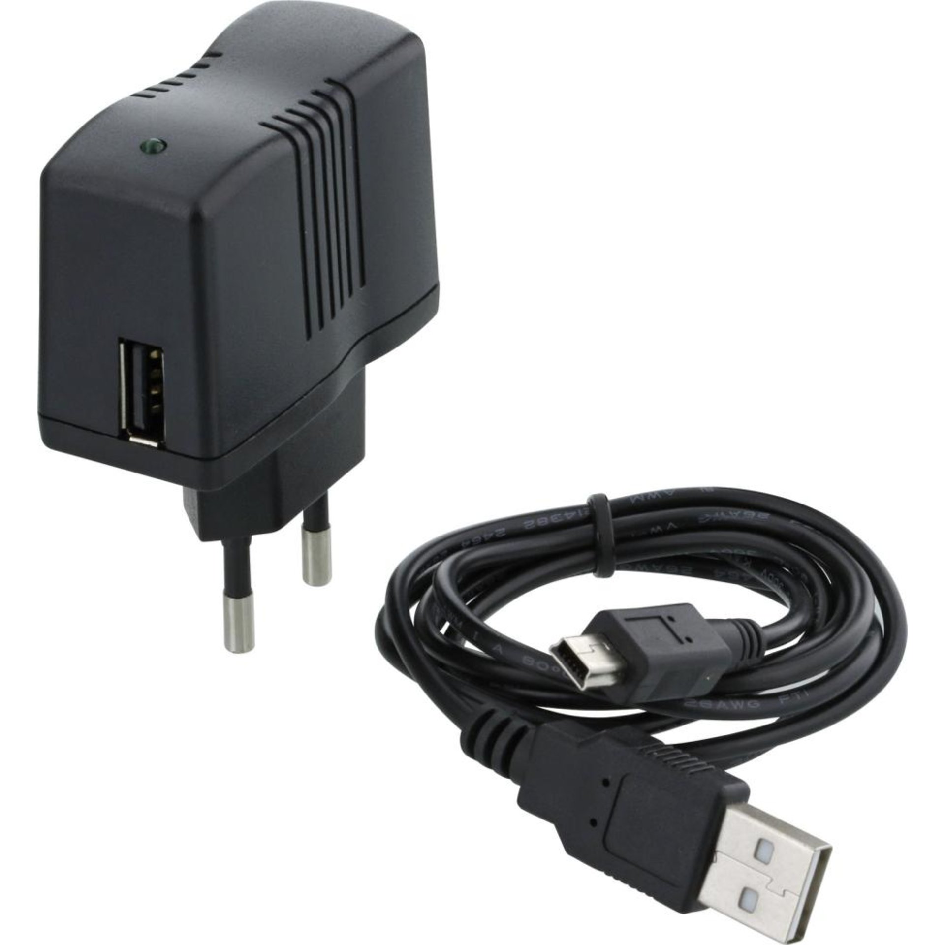 Ladegerät mit USB Buchse 200-240V, 5VDC max. 1A
