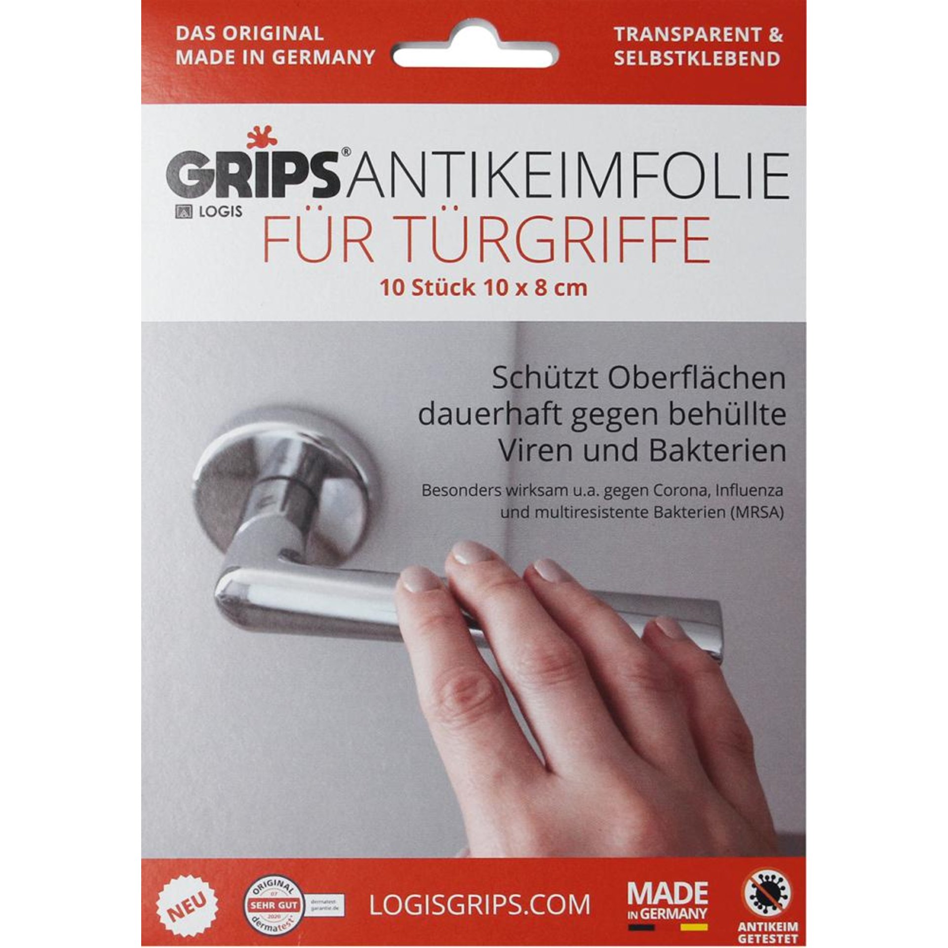 LOGIS GRIPS Antikeimfolie Türgriffe