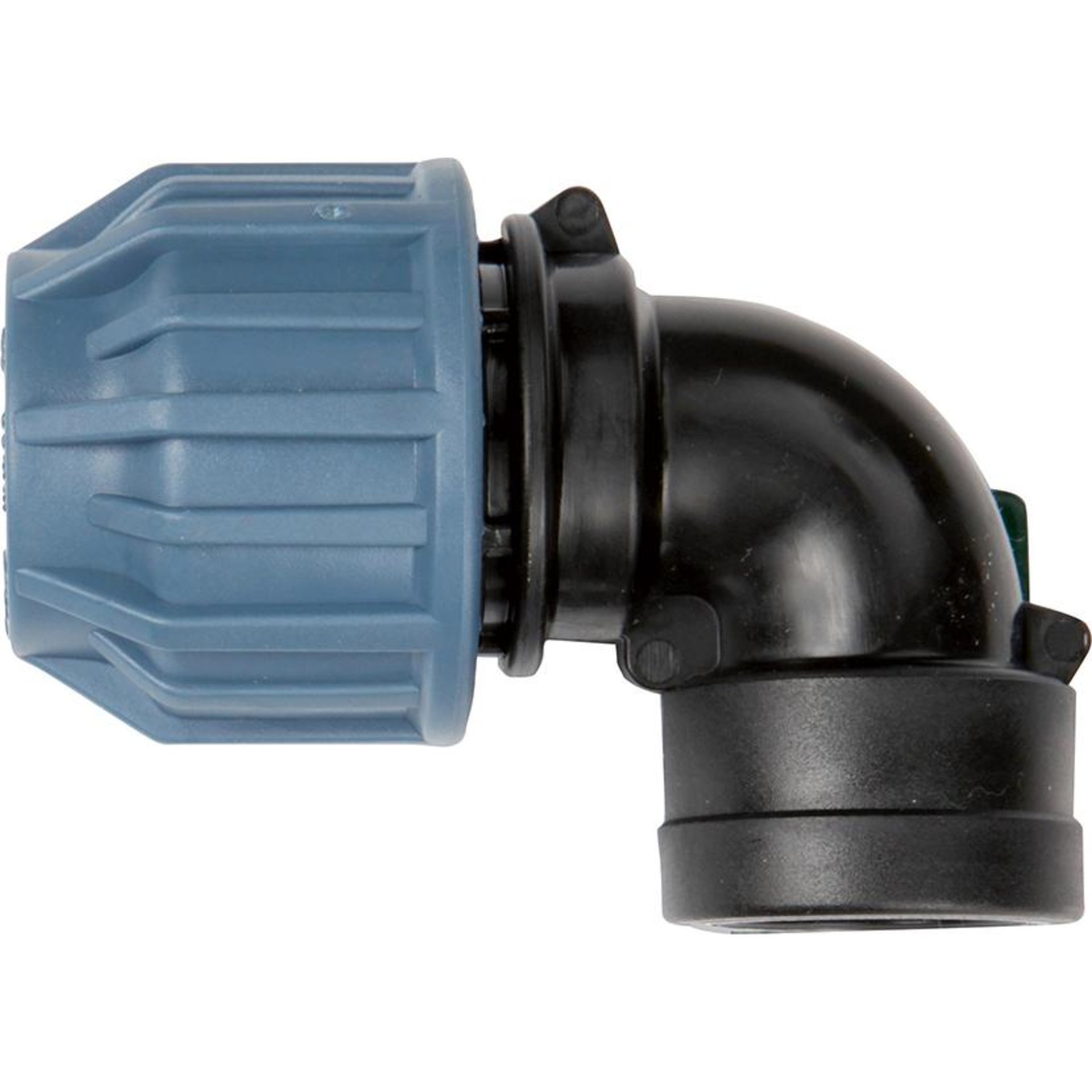 PP-Winkel-Rohr-Verschrau ung IG 19mm(3/4") für 25mm Rohr