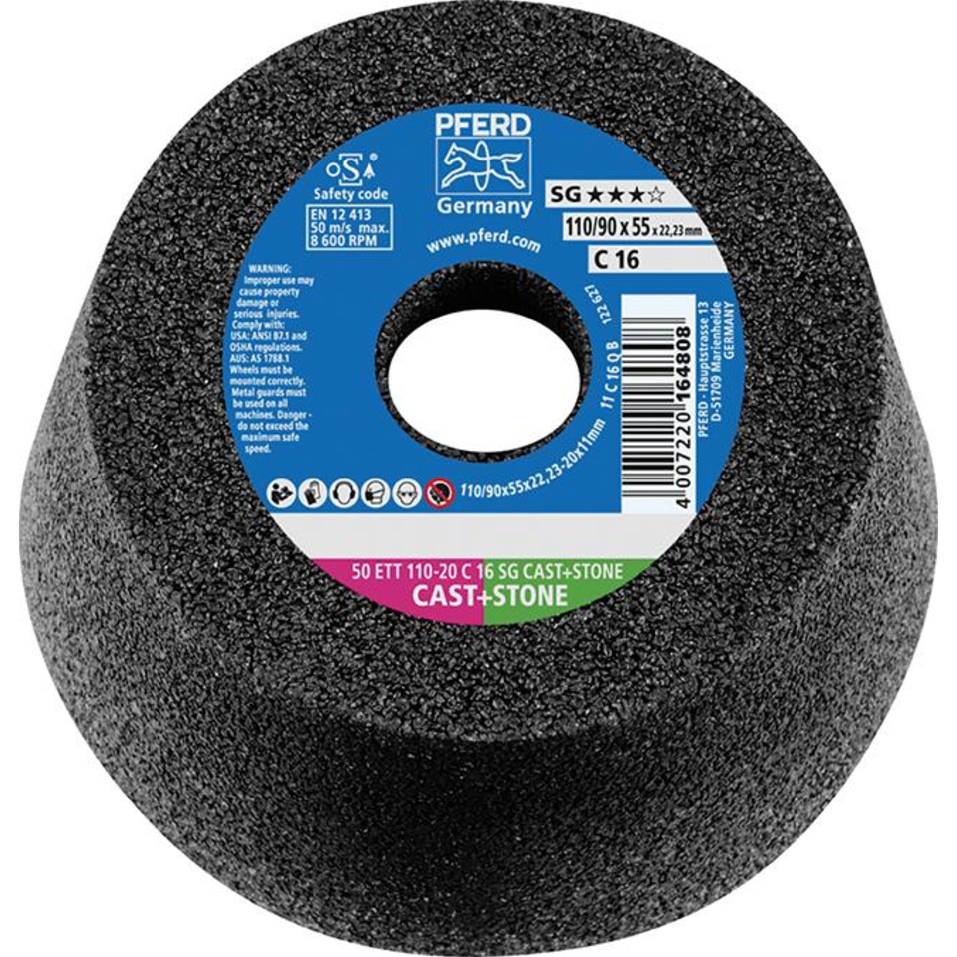 Schleiftopf 20C16QSG 110x55mm PFERD
