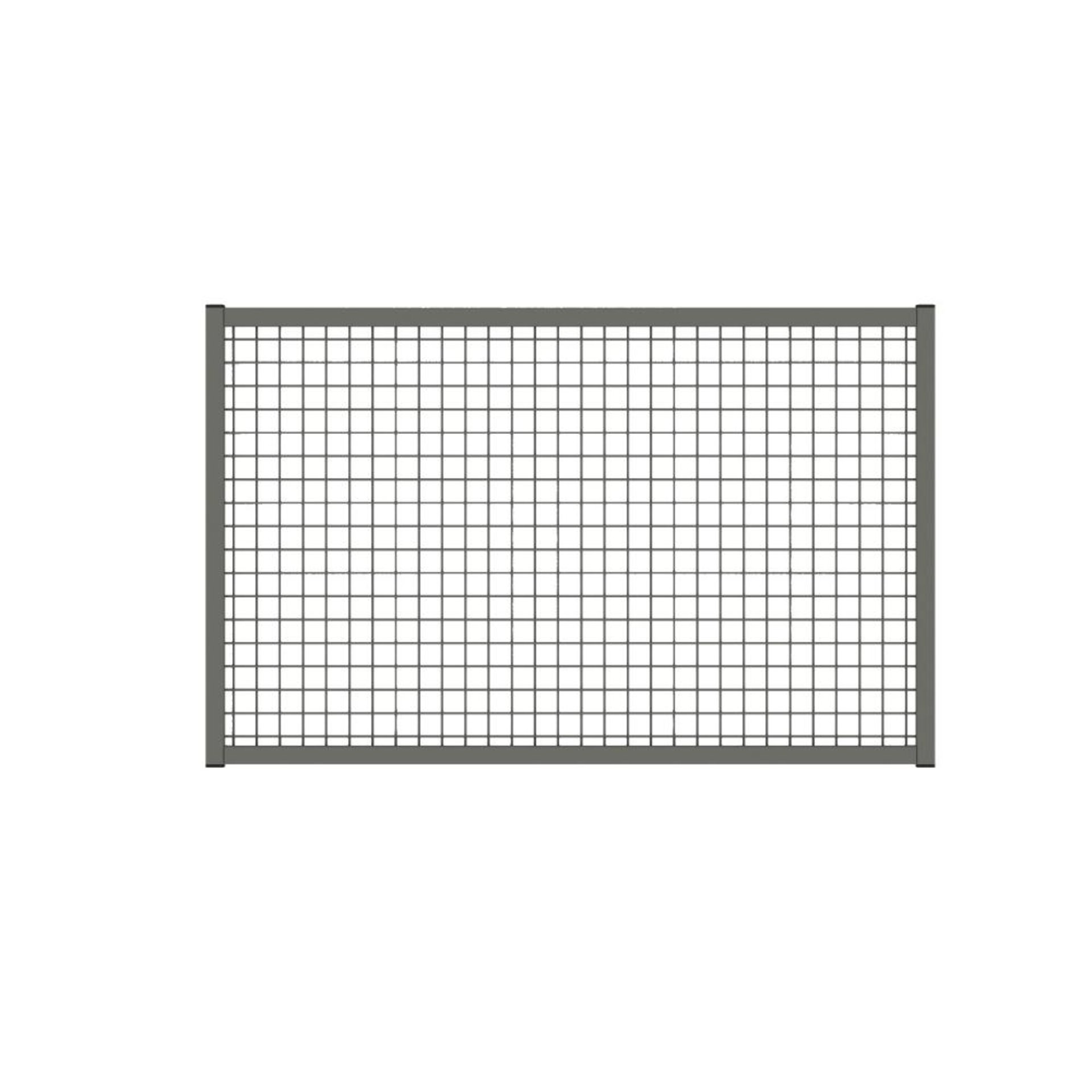 Aufsatzelement Tür Trennwandsystem Vario B1180xH750 mm RAL 7037 Drahtgitter