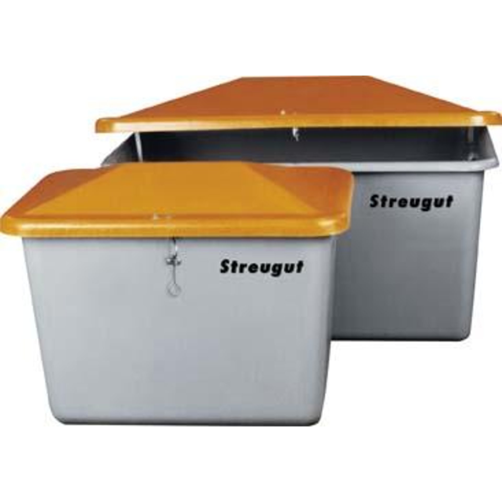 Streugut-Box, mit Edelstahl-Hochstell-Schere