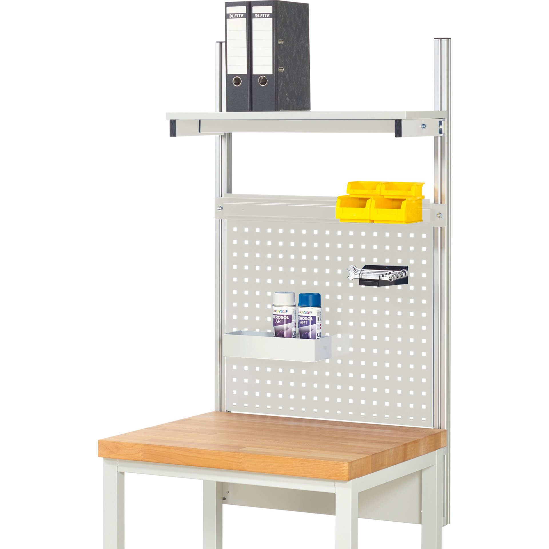 System-Aufbau - Komplettset 01, für Produktbreite 750 mm, RAL7035/RAL7035