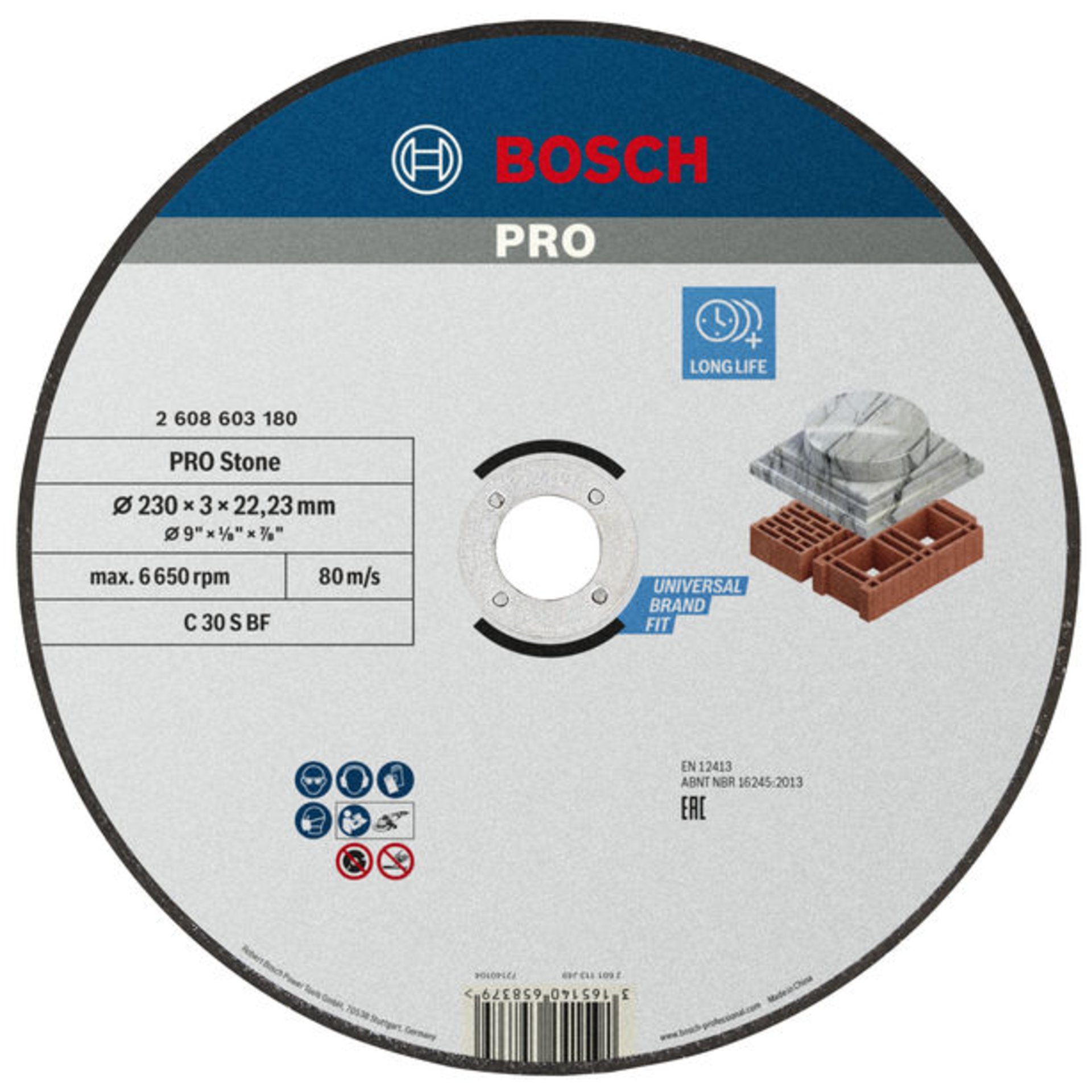 PRO Stone Trennscheibe, 230 x 3 x 22.23 mm, gerade