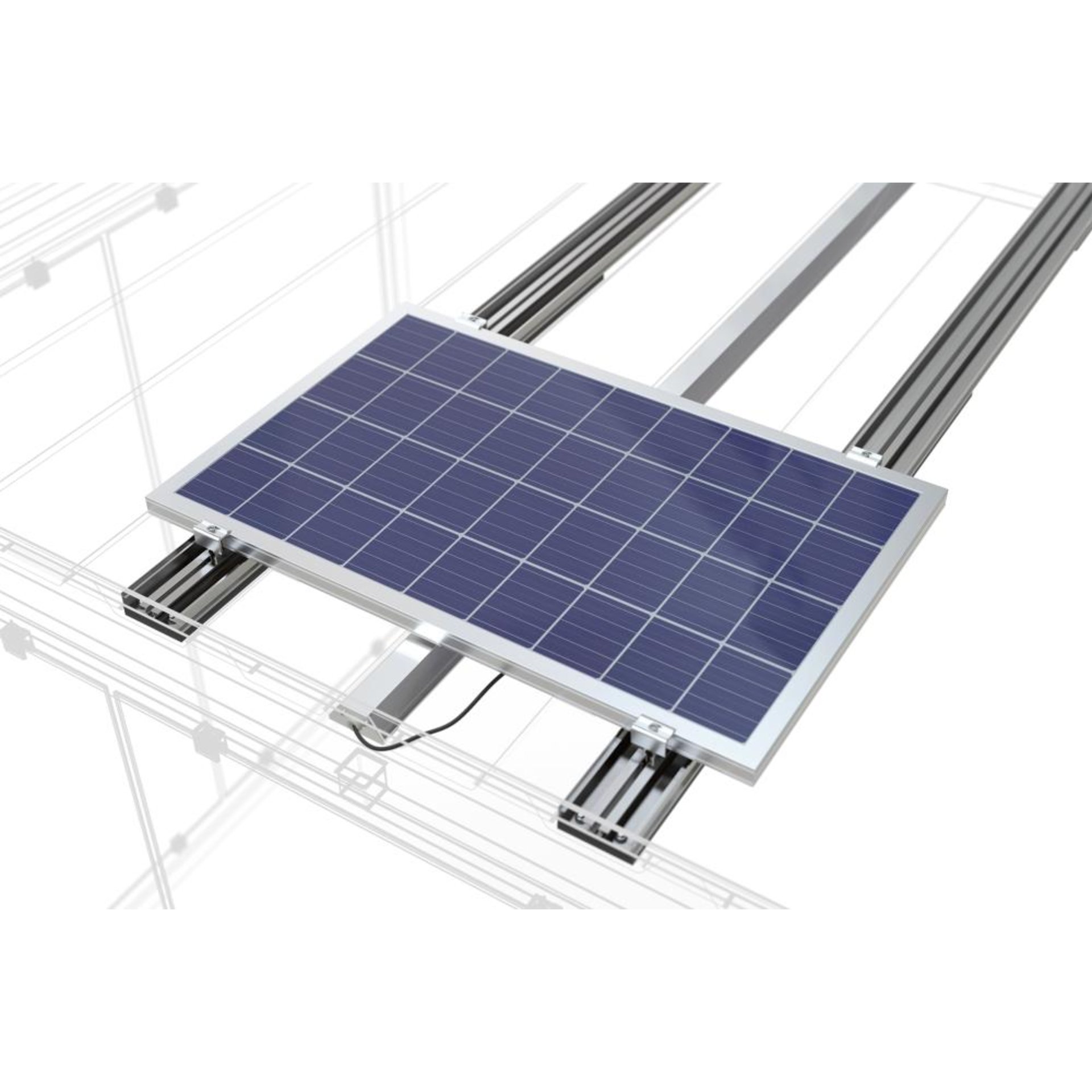 Photovoltaiksystem mit Beleuchtung zu Raucherunterstand Köln