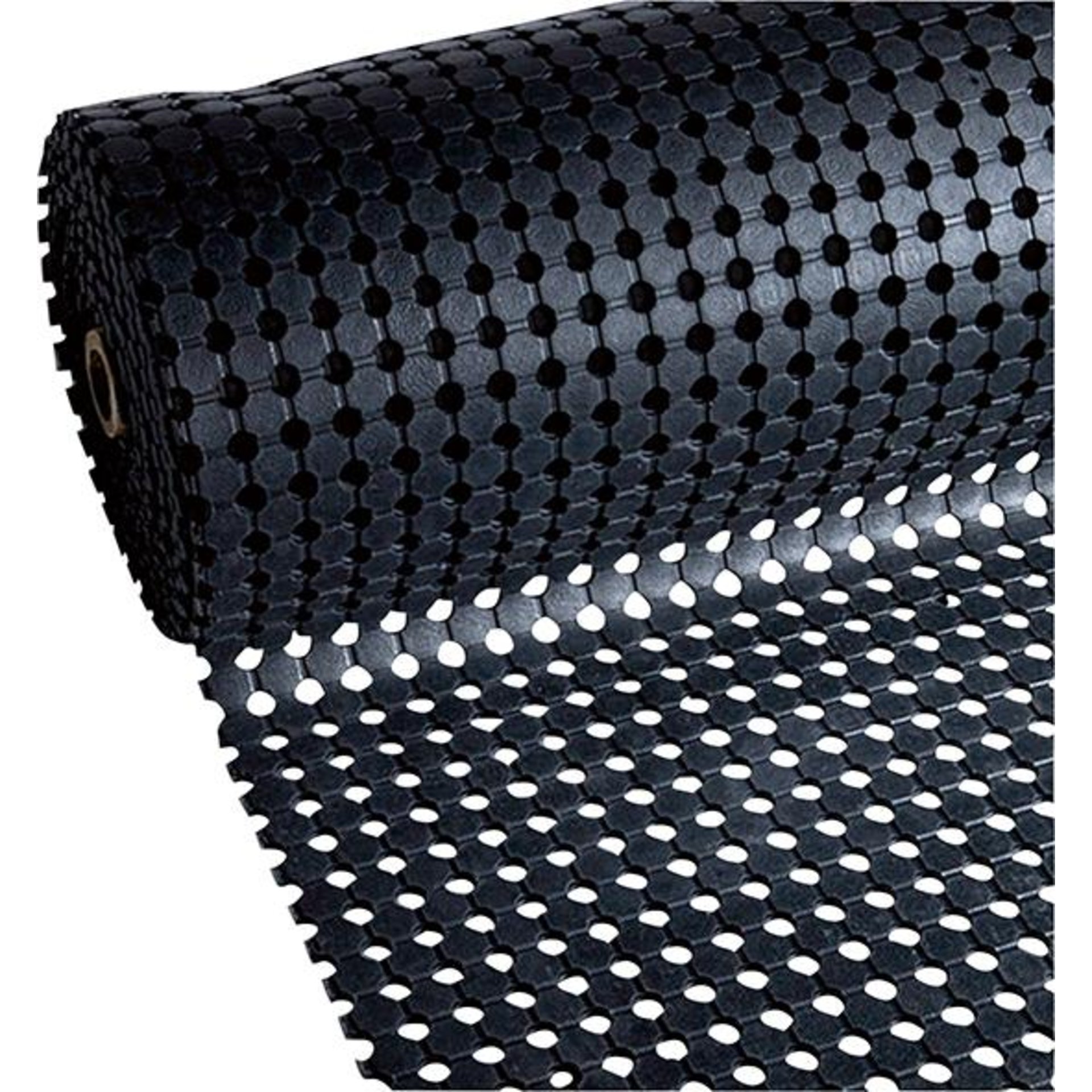 Wabenmatte kleine Löcher SBR/NR, schwarz kleine Löcher 10mm, 1000x91,5cm
