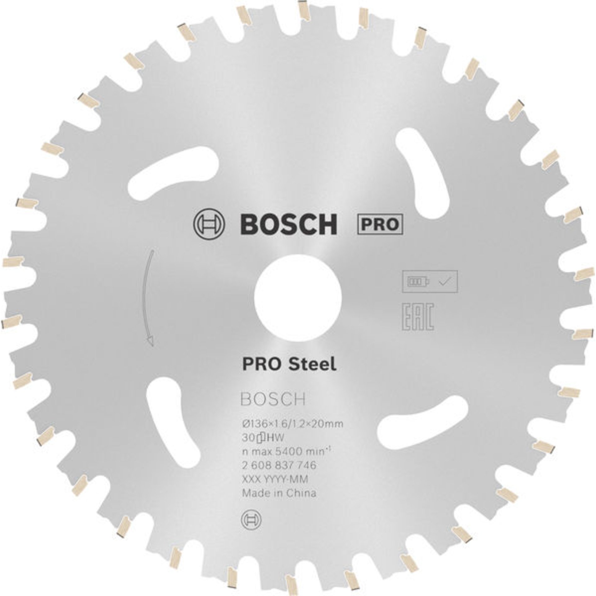 PRO Steel cordless Kreissägeblatt 136 x 1,6 x 20 mm
