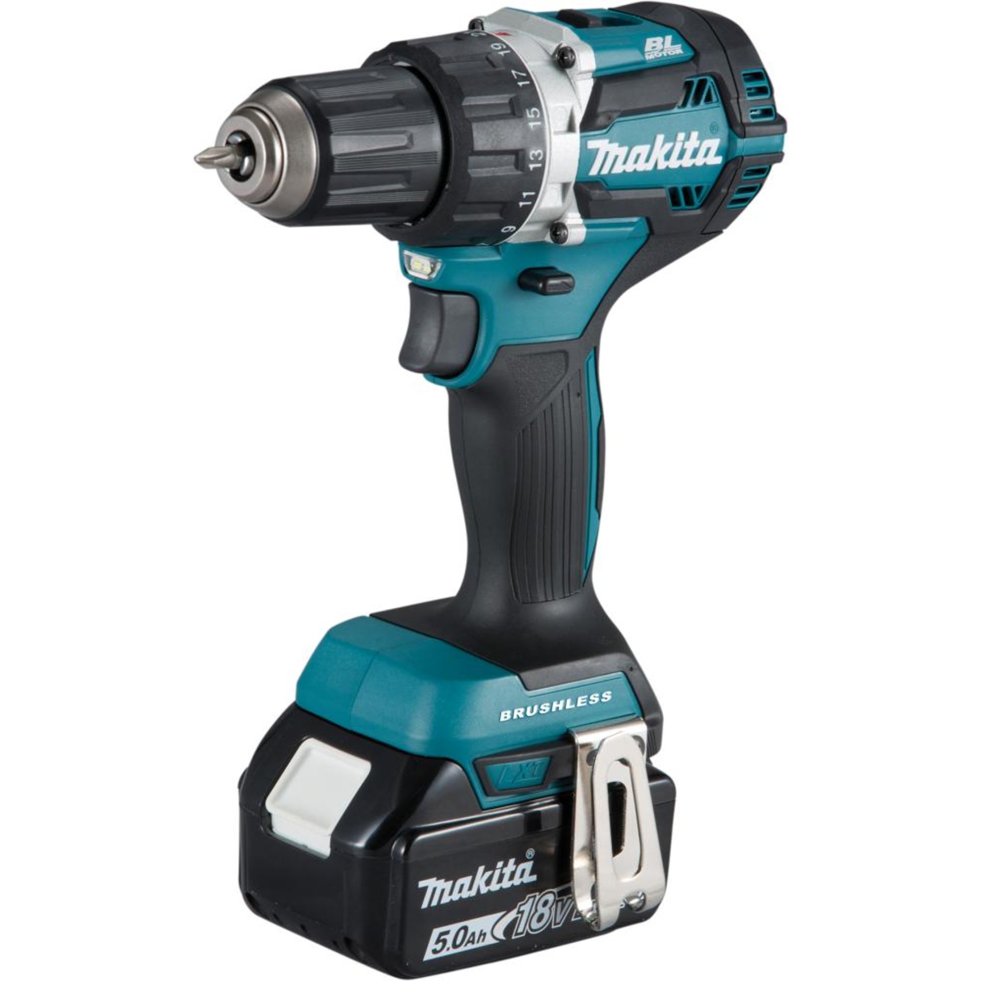 Akku-Bohrschrauber LXT DDF484RTJ Makita 2x18,0V 5,0 Ah Ladegerät DC18RC MAKPAC