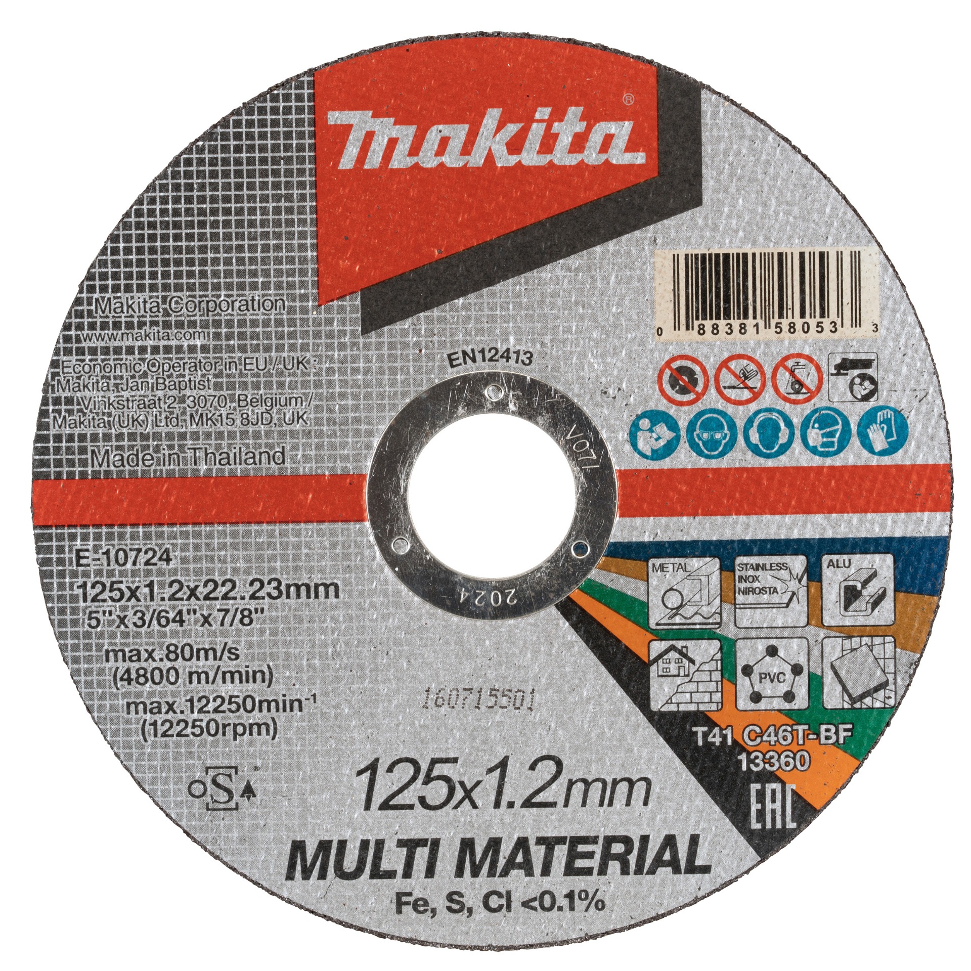 Trennscheibe Multimaterial 125x1,2mm