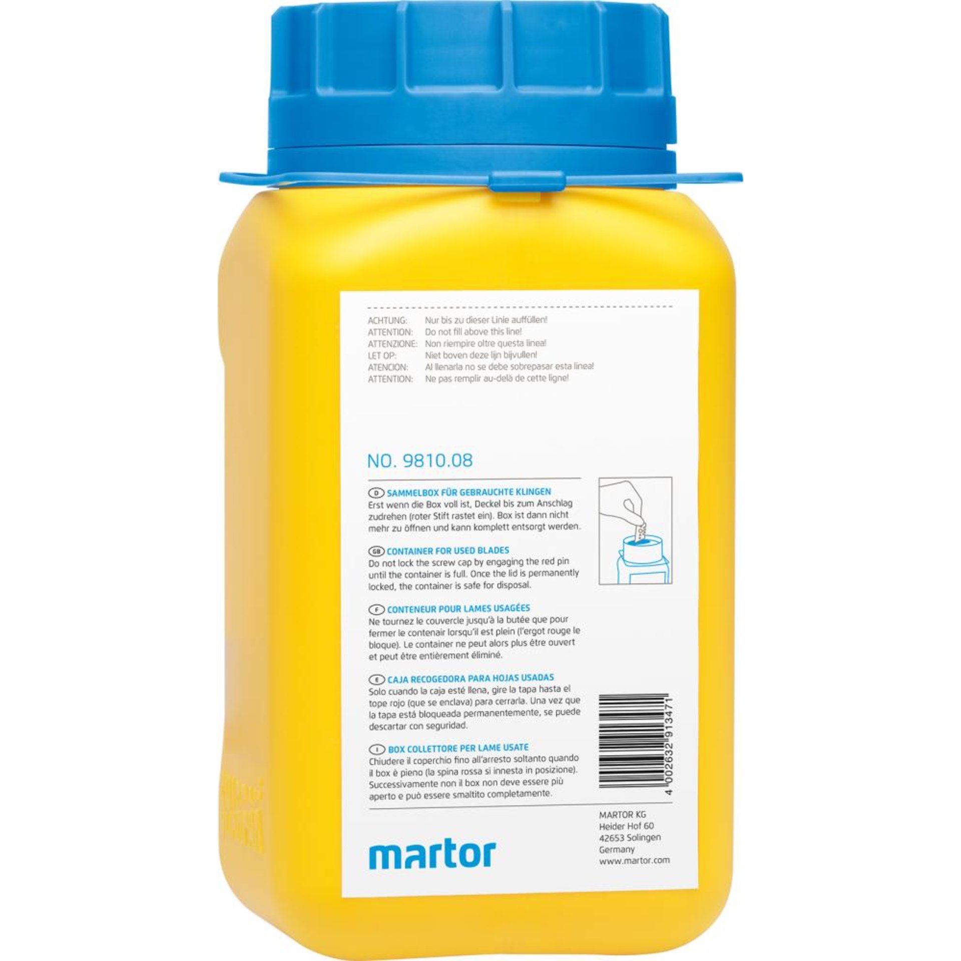 Gebrauchtklingenbehälter martor