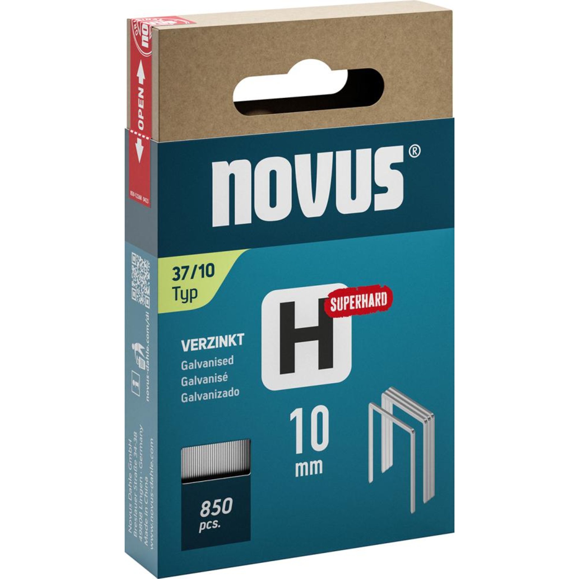 Feindrahtklammer H Typ 37/10 mm ST Novus VE à 850 Stück