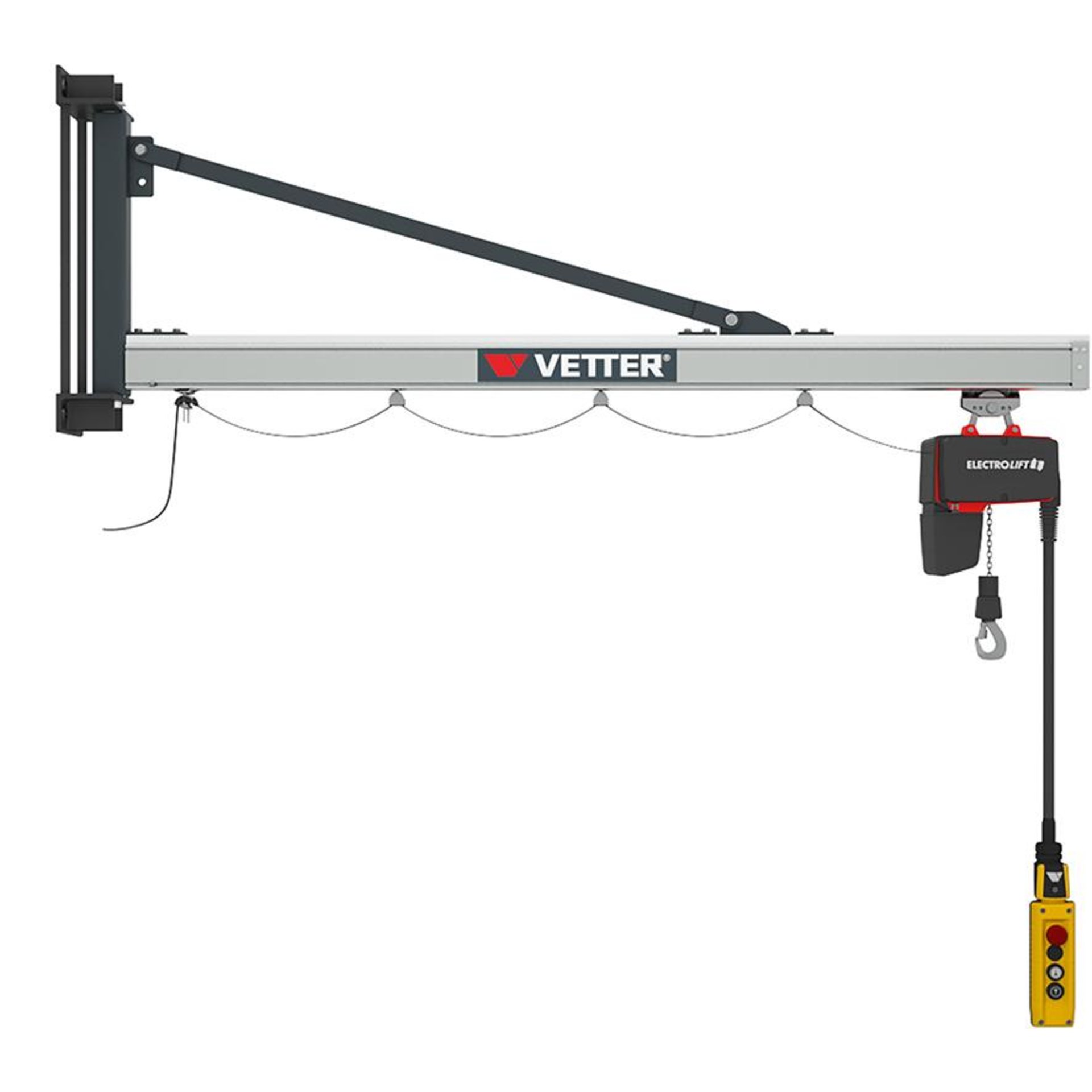 Wand-Schwenkkran UW 250 kg 5895 mm m.E-Zug