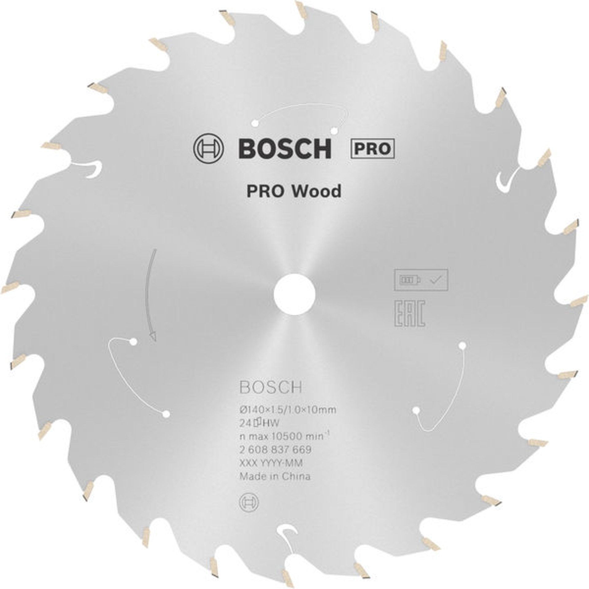 PRO Wood cordless Kreissägeblatt, 140 x 1,5 x 10 mm
