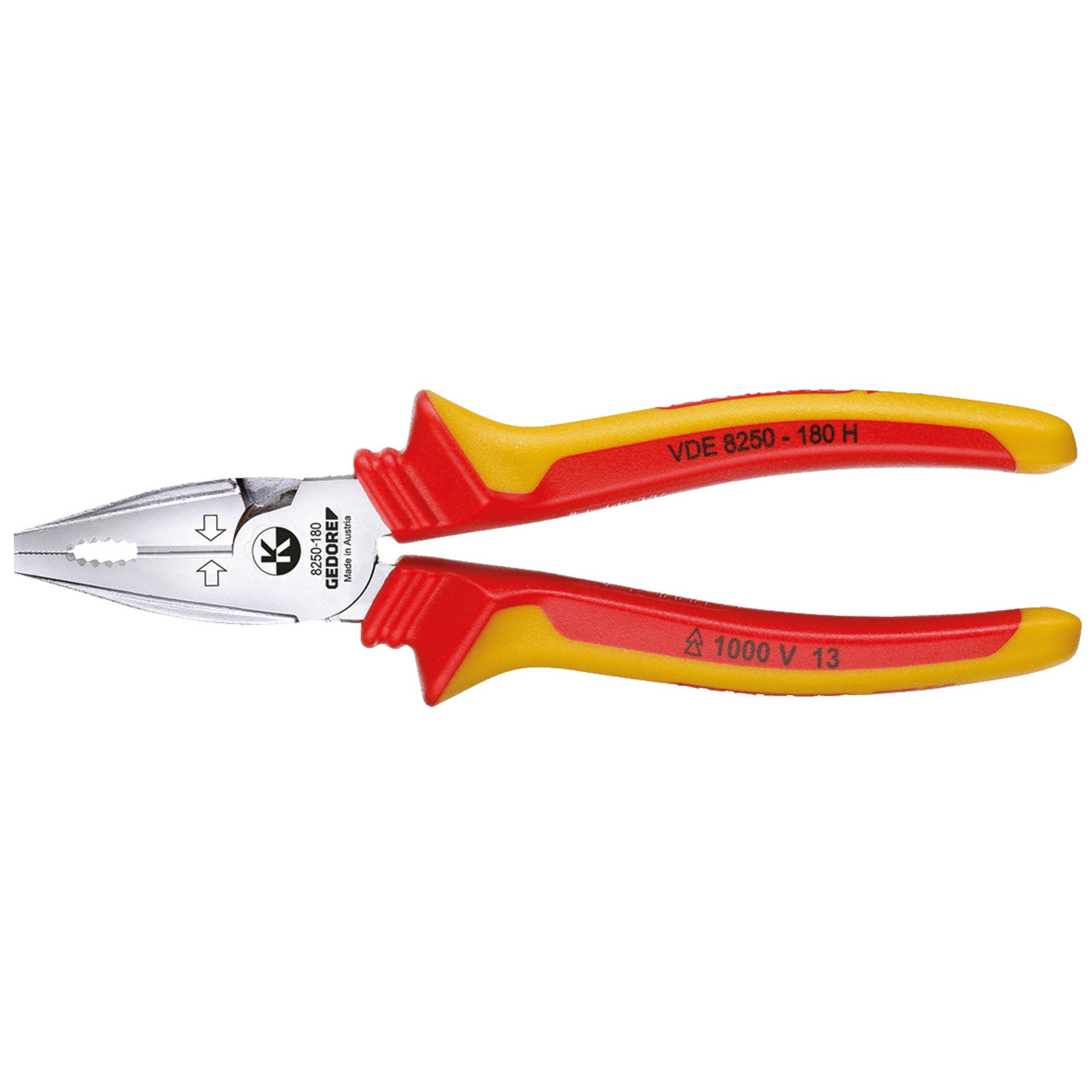 VDE 8250-180 H VDE-Kraft-Kombinationszange mit Hüllenisolierung 180 mm