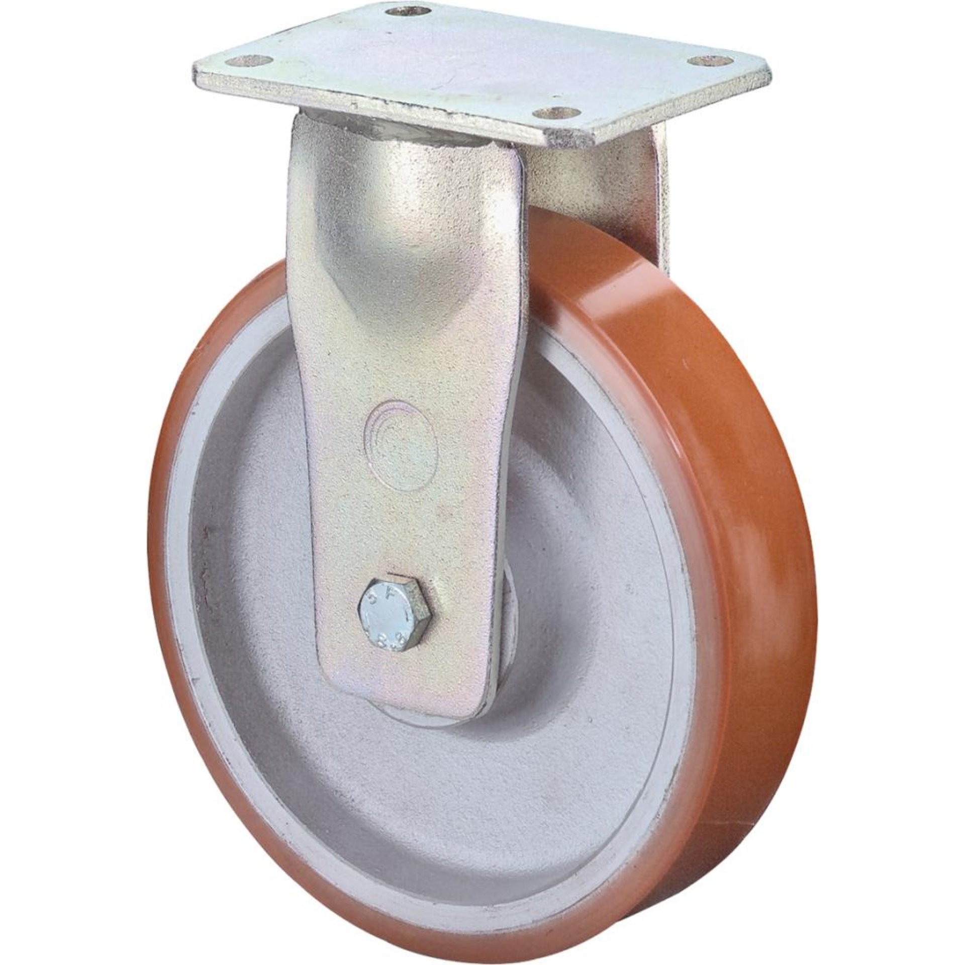 Bockrolle 125mm RR110.B15Platte,Polyure Guss,KL RR110.C10.125 BS ROLLEN