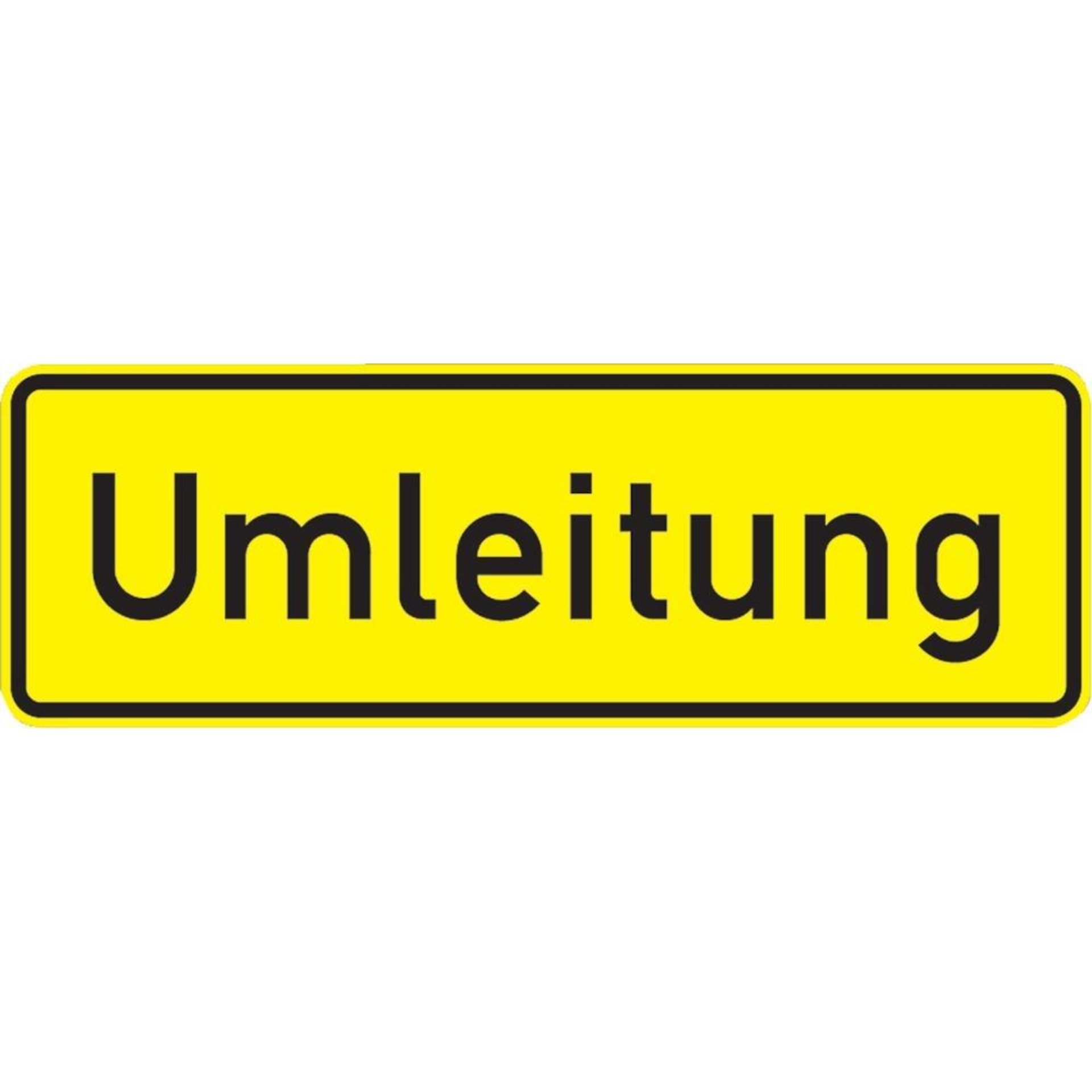 VKZ.457.1, 1050x350mm Umleitungsankündigung RAL-Gütezeichen Folie RA1