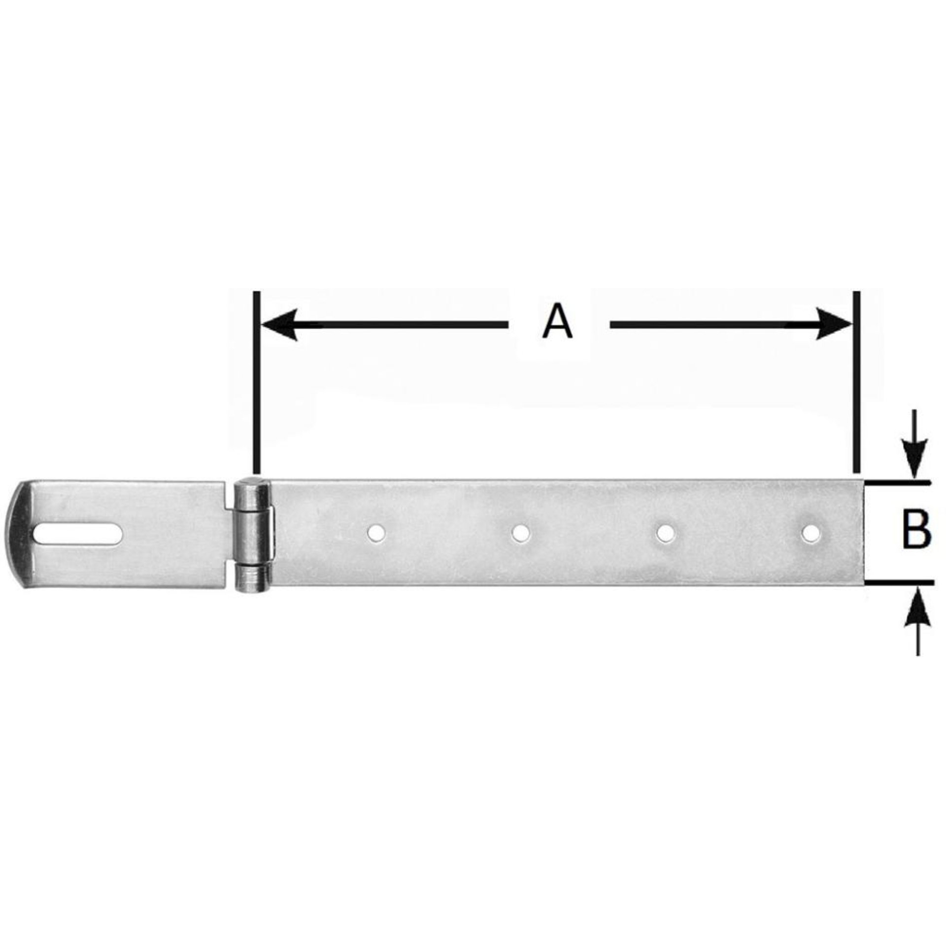 Überfalle gerade Ausführung, 200mm hell verz.