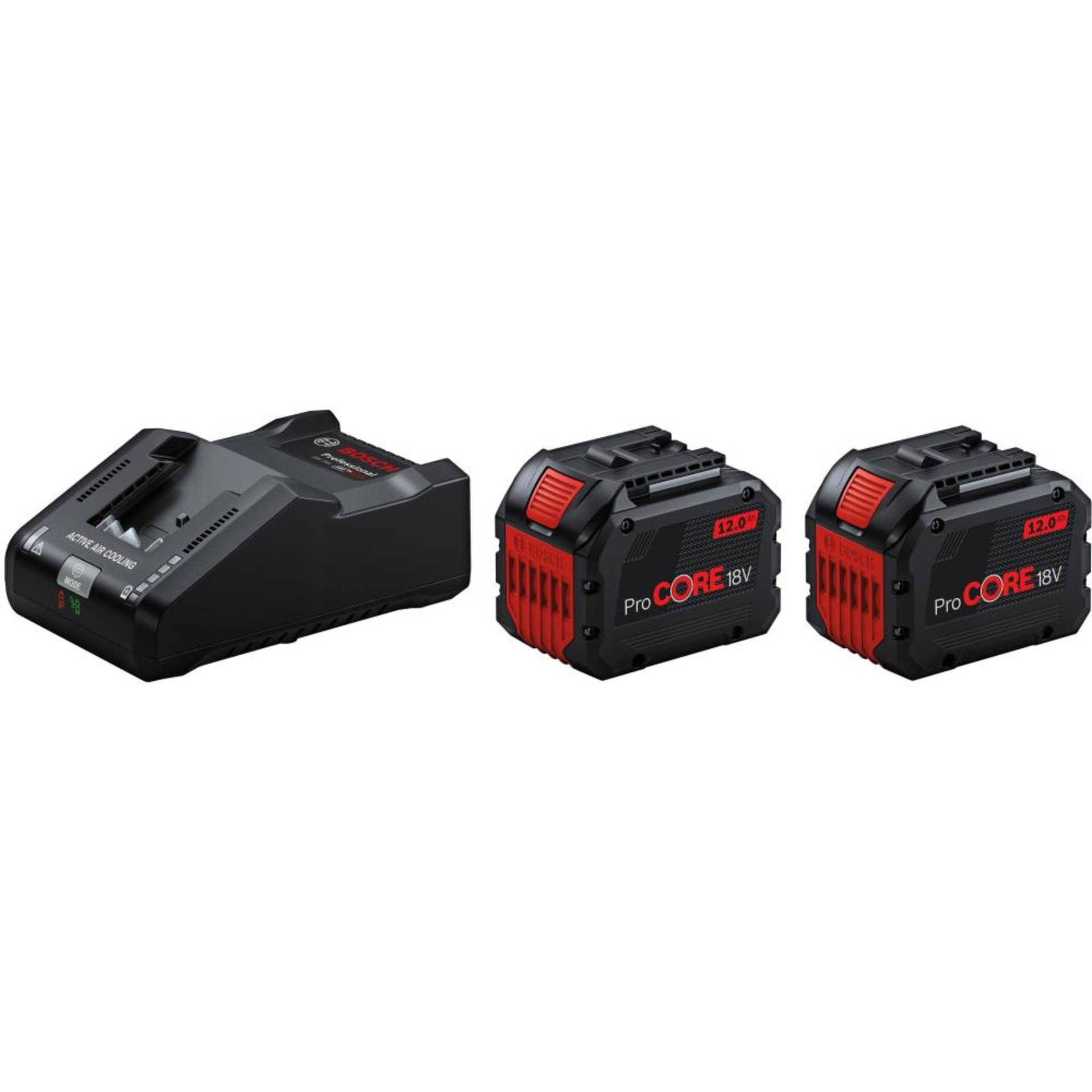 Akku-Starter Set ProCore 18,0 V 2 x 12,0 Ah Bosch Ladegerät GAL18V-160 Karton