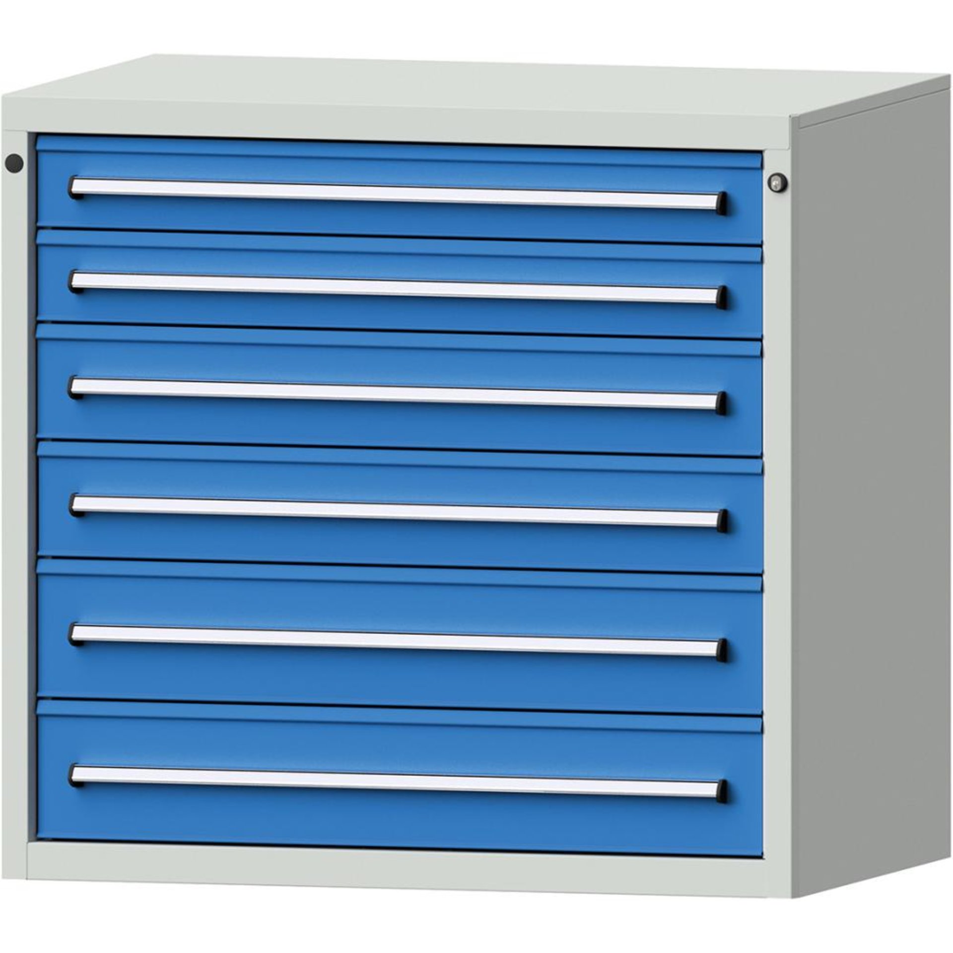Schubladenschrank, Aluminiumgriff