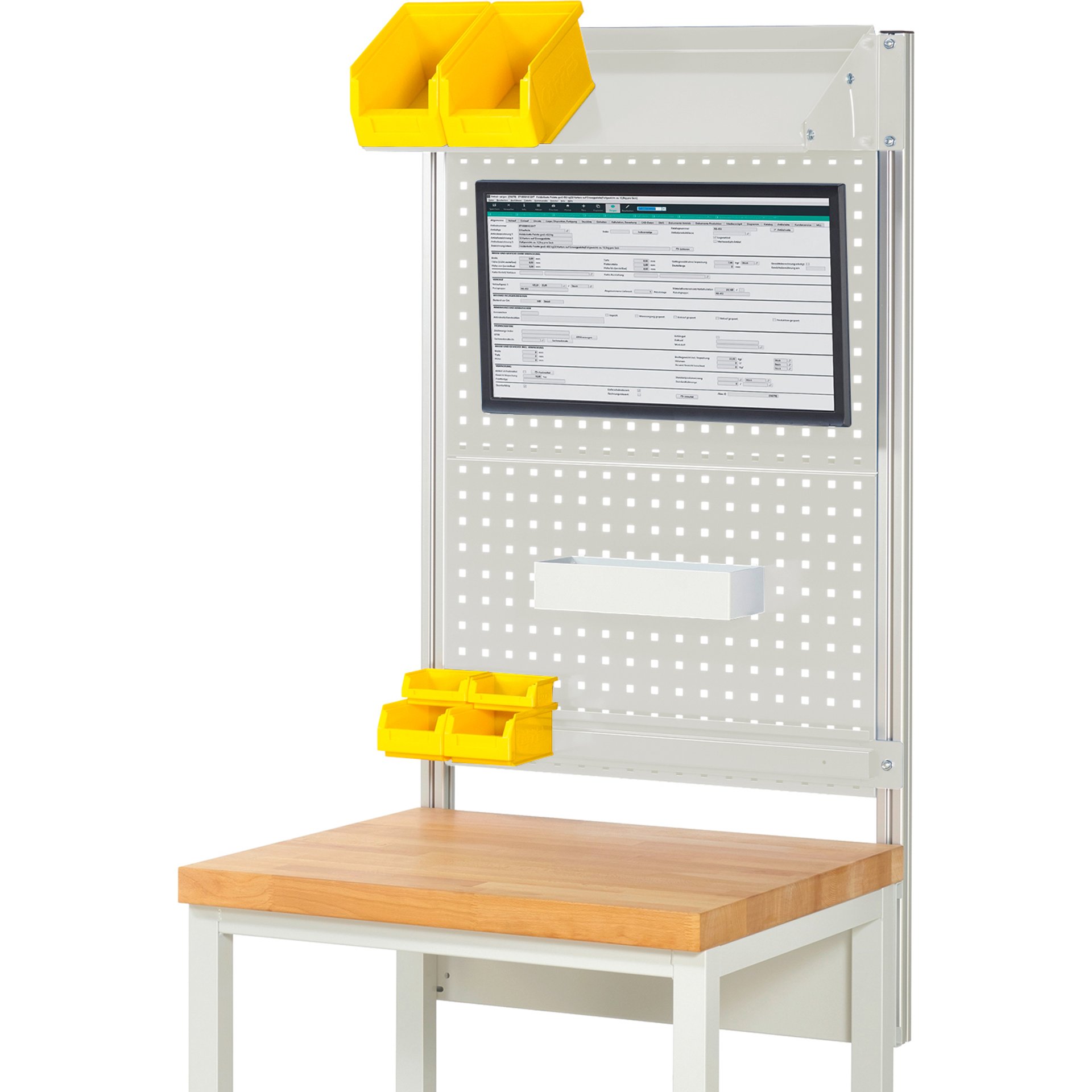 System-Aufbau - Komplettset 02, für Produktbreite 750 mm, RAL7035/RAL7035