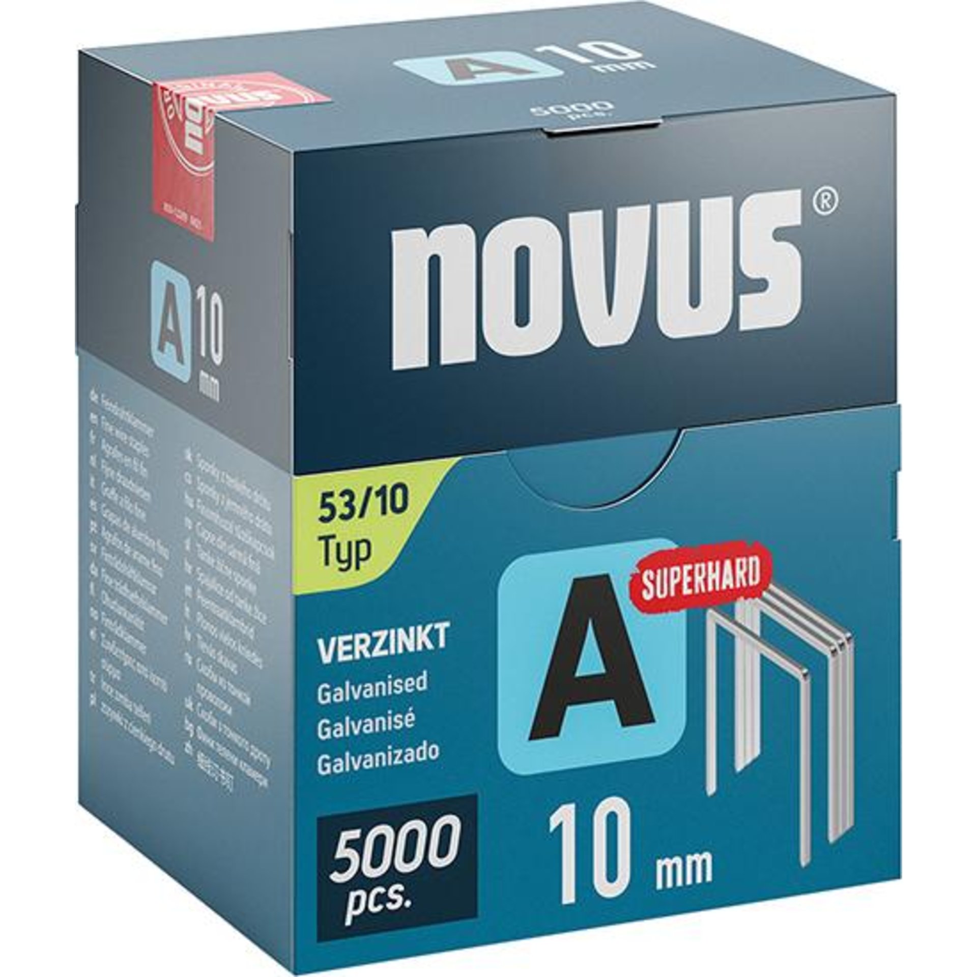 Feindrahtklammer A Typ 53/10 mm ST Novus VE à 5000 Stück
