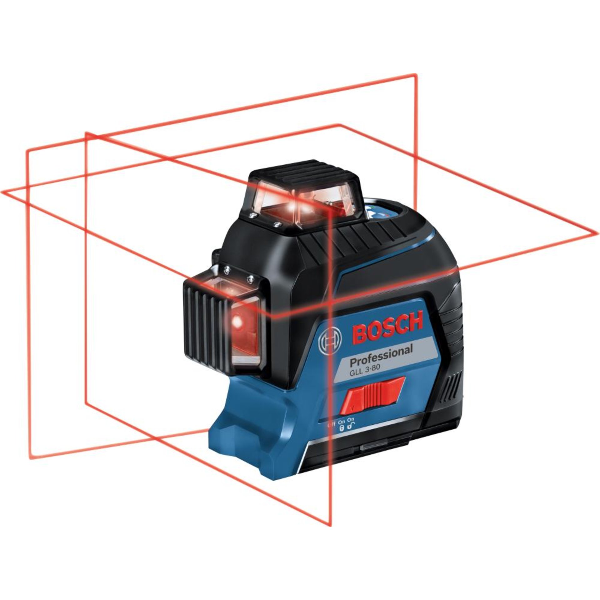 Kreuzlinienlaser GLL 3-80 Bosch 4x (AA) Batterien Stofftasche Koffer