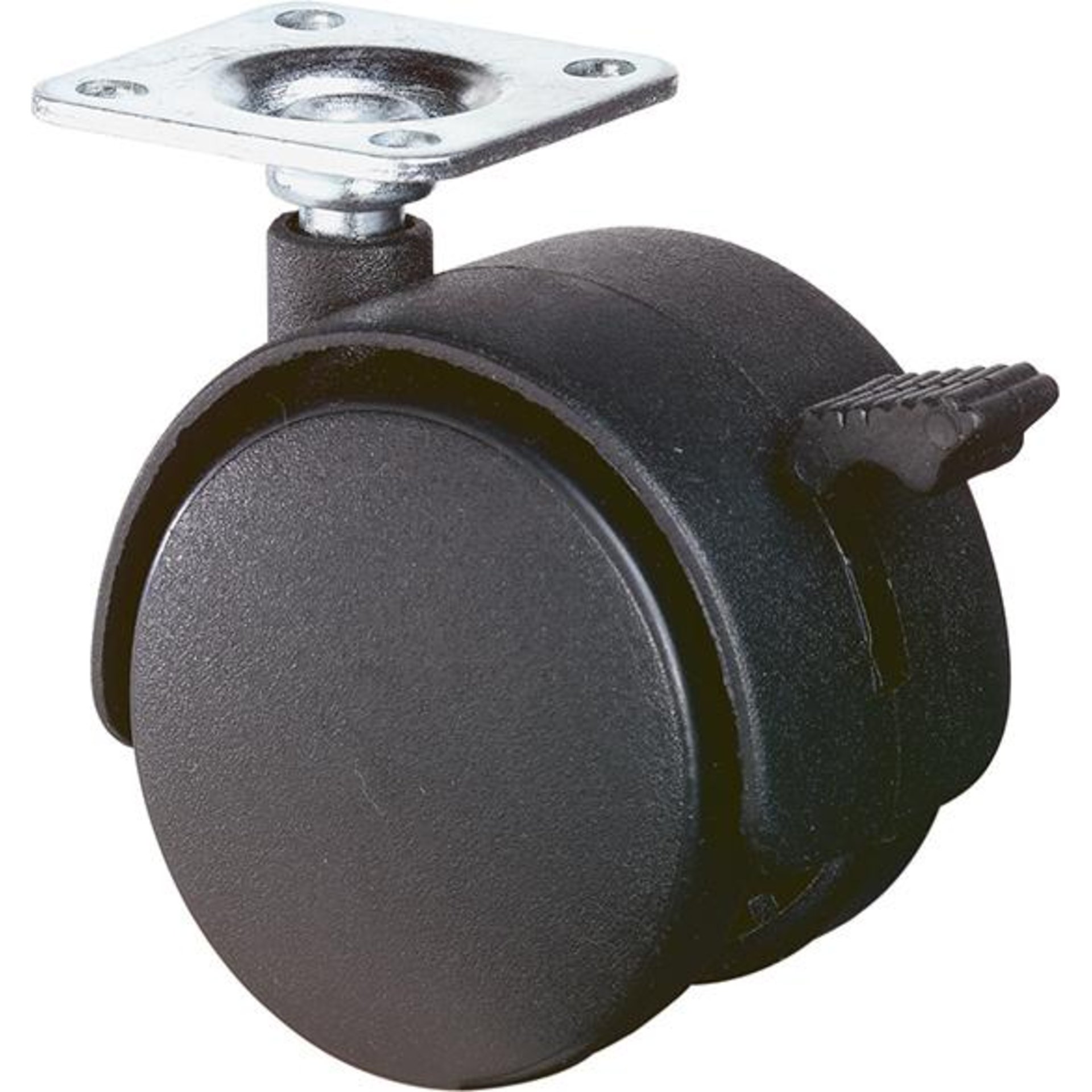 Kst.-Doppelrolle 50mm F8542x42mm Platte m.Festst. F85.050.PL BS ROLLEN