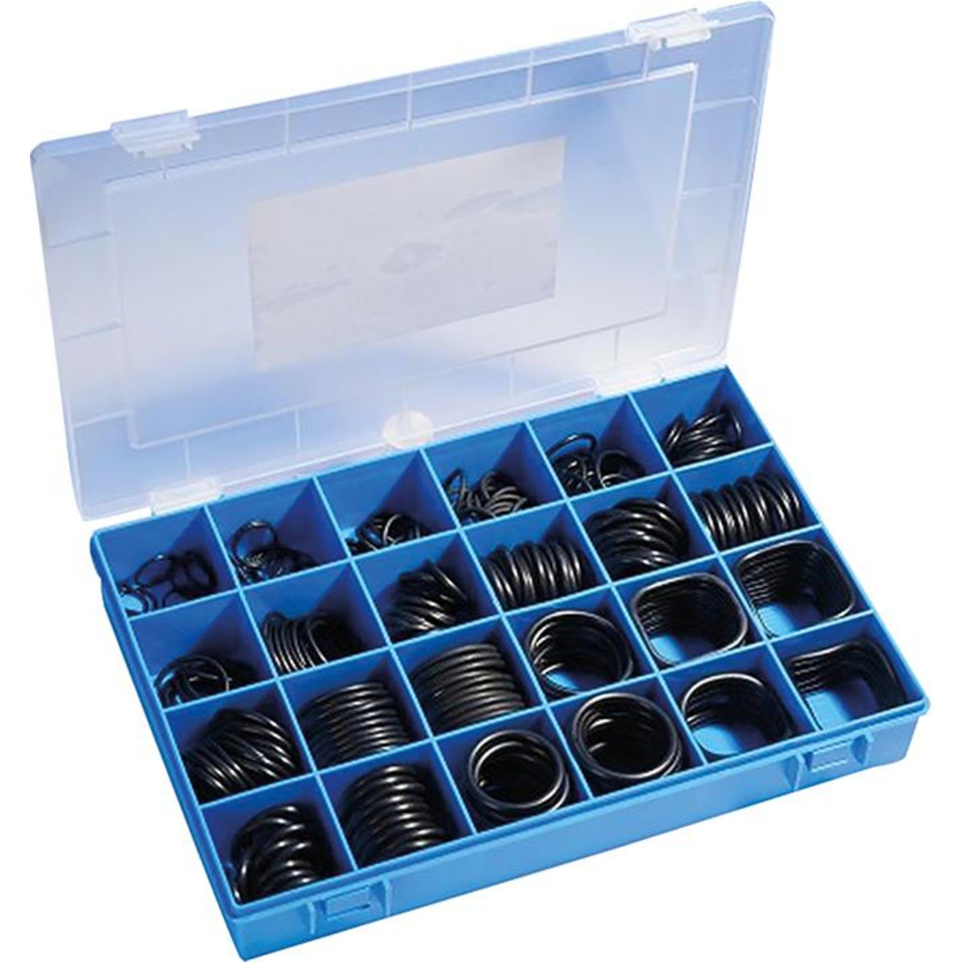 O-Ring-BOX H, MVQ70 (Silikon) metrisch, 404St30 Abmessungen, 3x2 bis 44x4