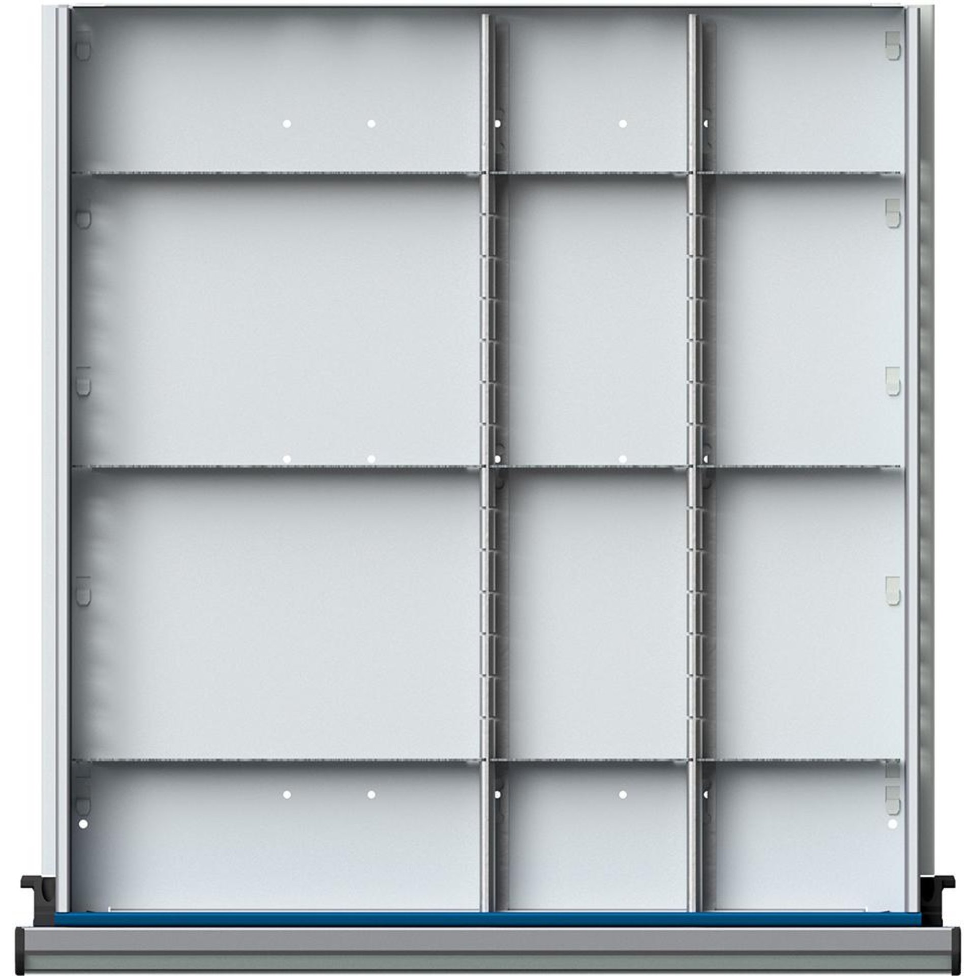 Schubladeneinteilungssatzfür FH 180-360mm 1/2 bis 1/4 Teilung f.Schublade B500xT540 mm